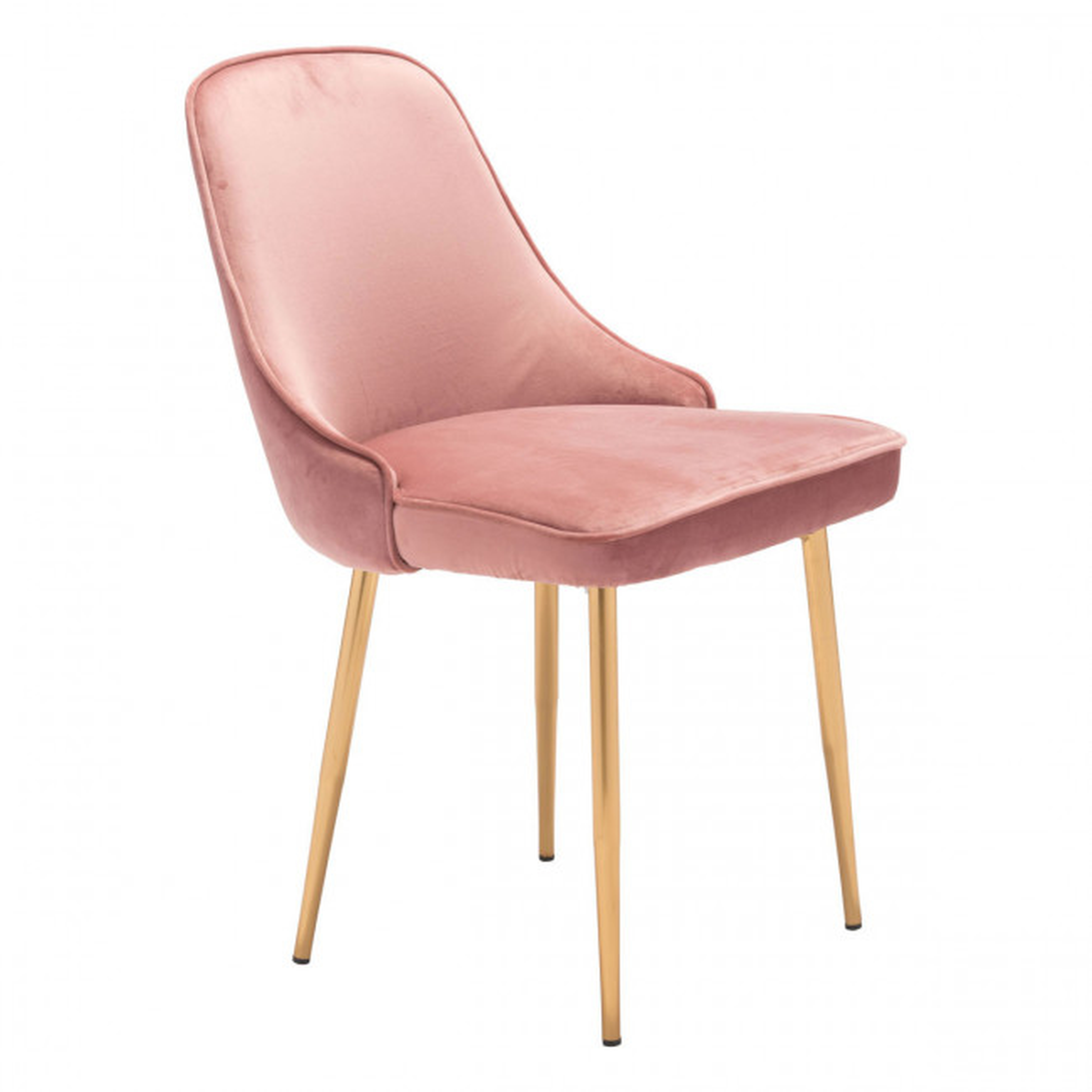 Merritt Dining Chair Pink Velvet - Zuri Studios