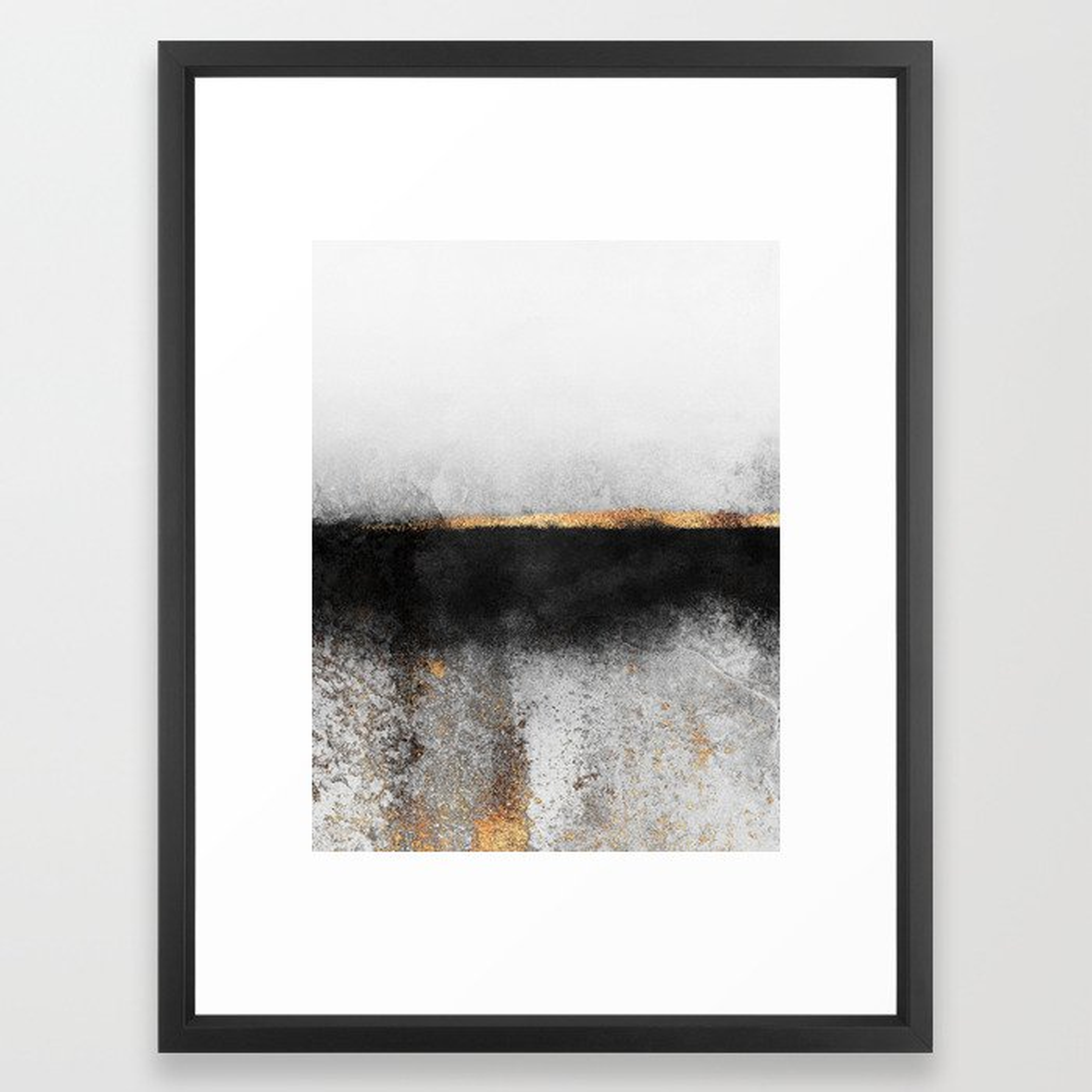 Soot and Gold Framed, 20" x 26", Black Frame - Society6