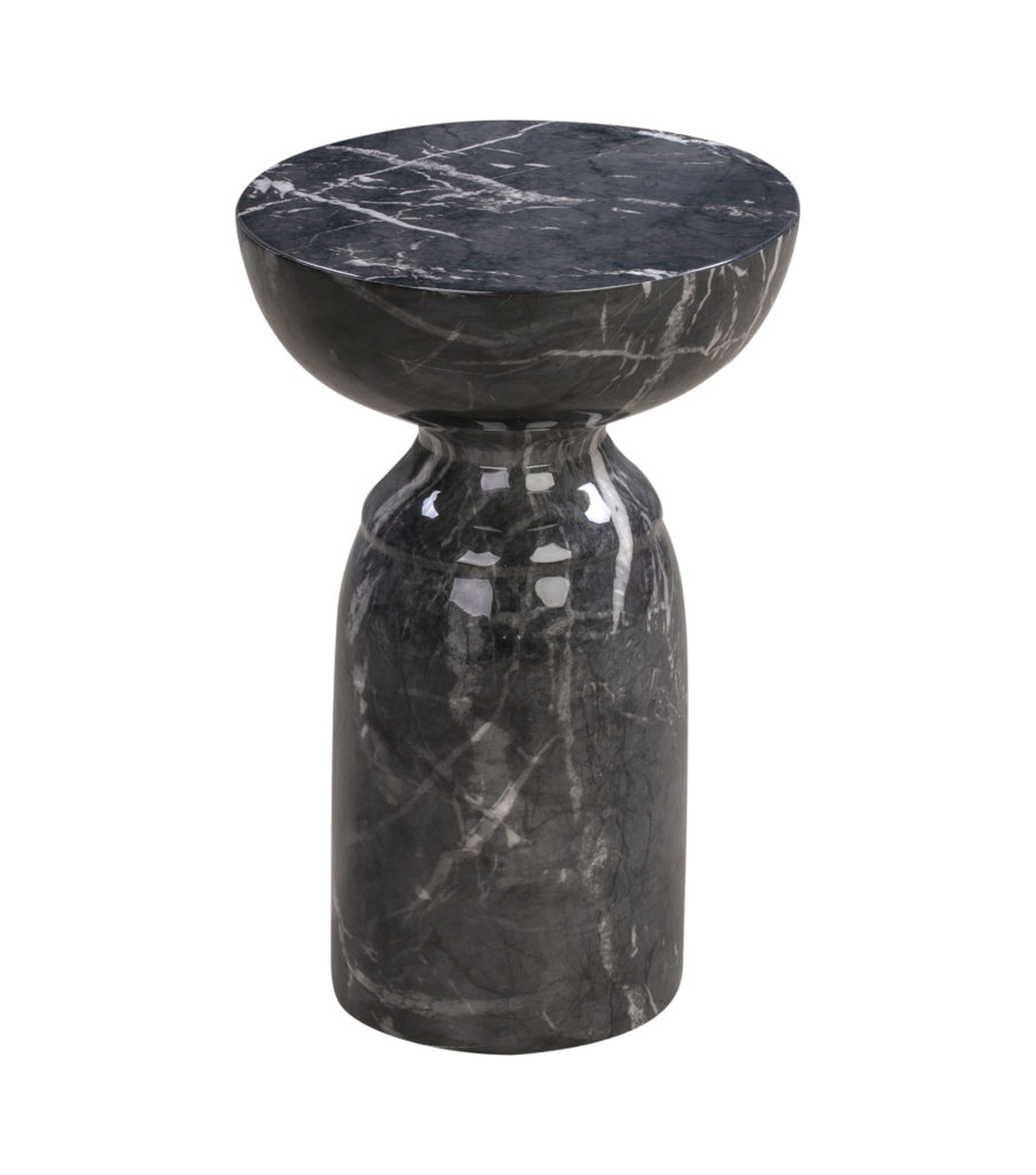 Alessandra Black Marble Side Table - Maren Home