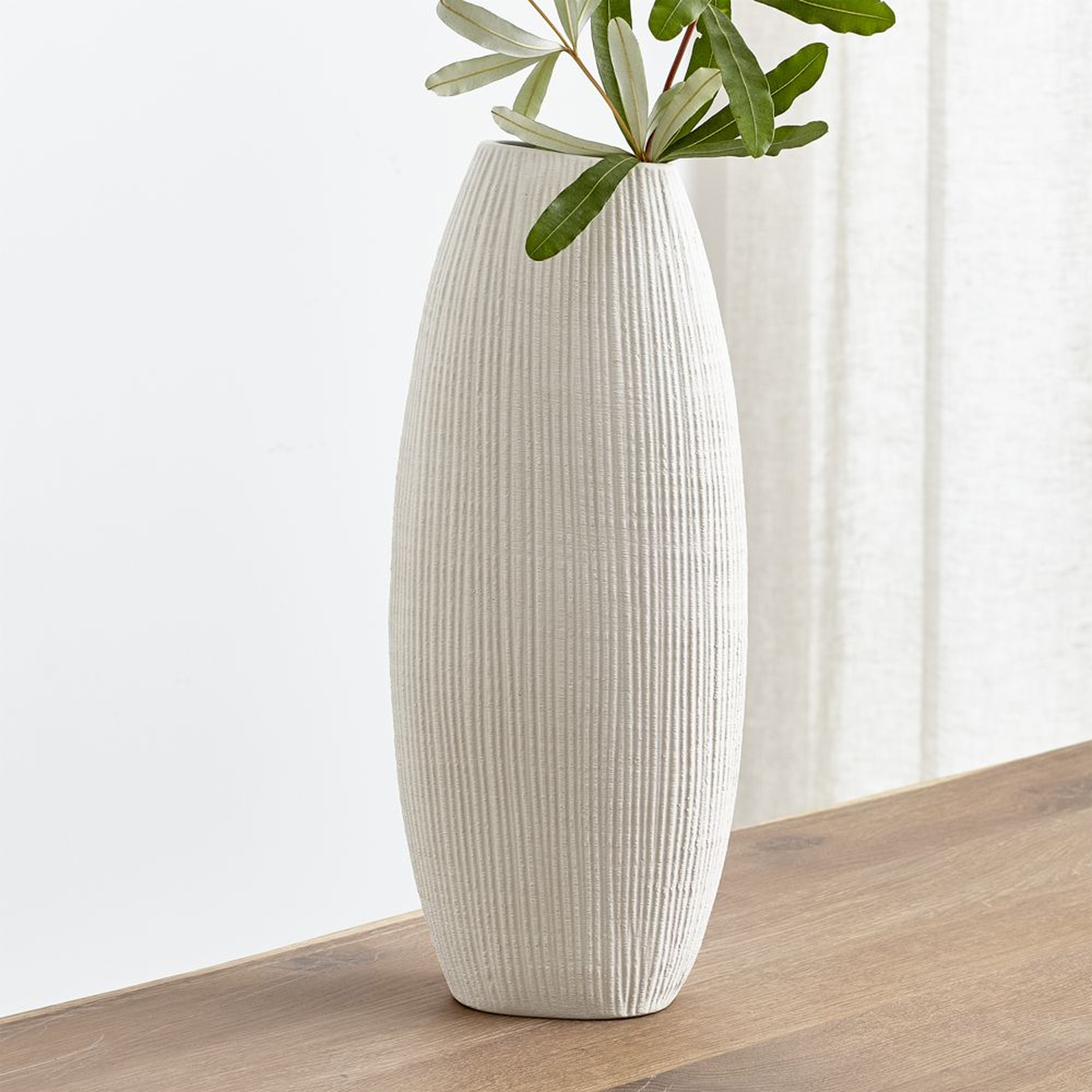 Alura Cream Tall Vase - Crate and Barrel