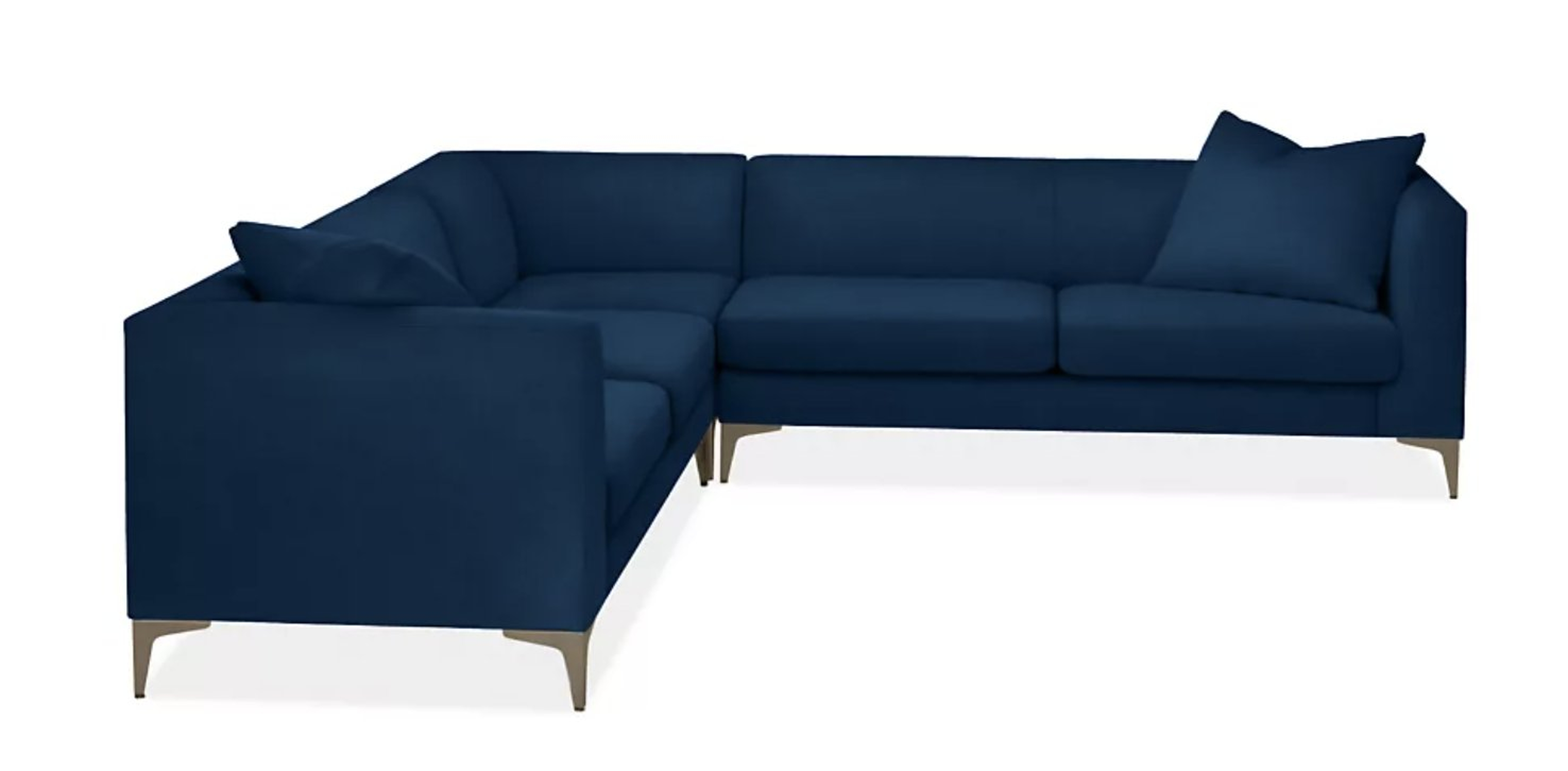 Sterling 106x106" Three-Piece Sectional in Fabric_view indigo - Room & Board