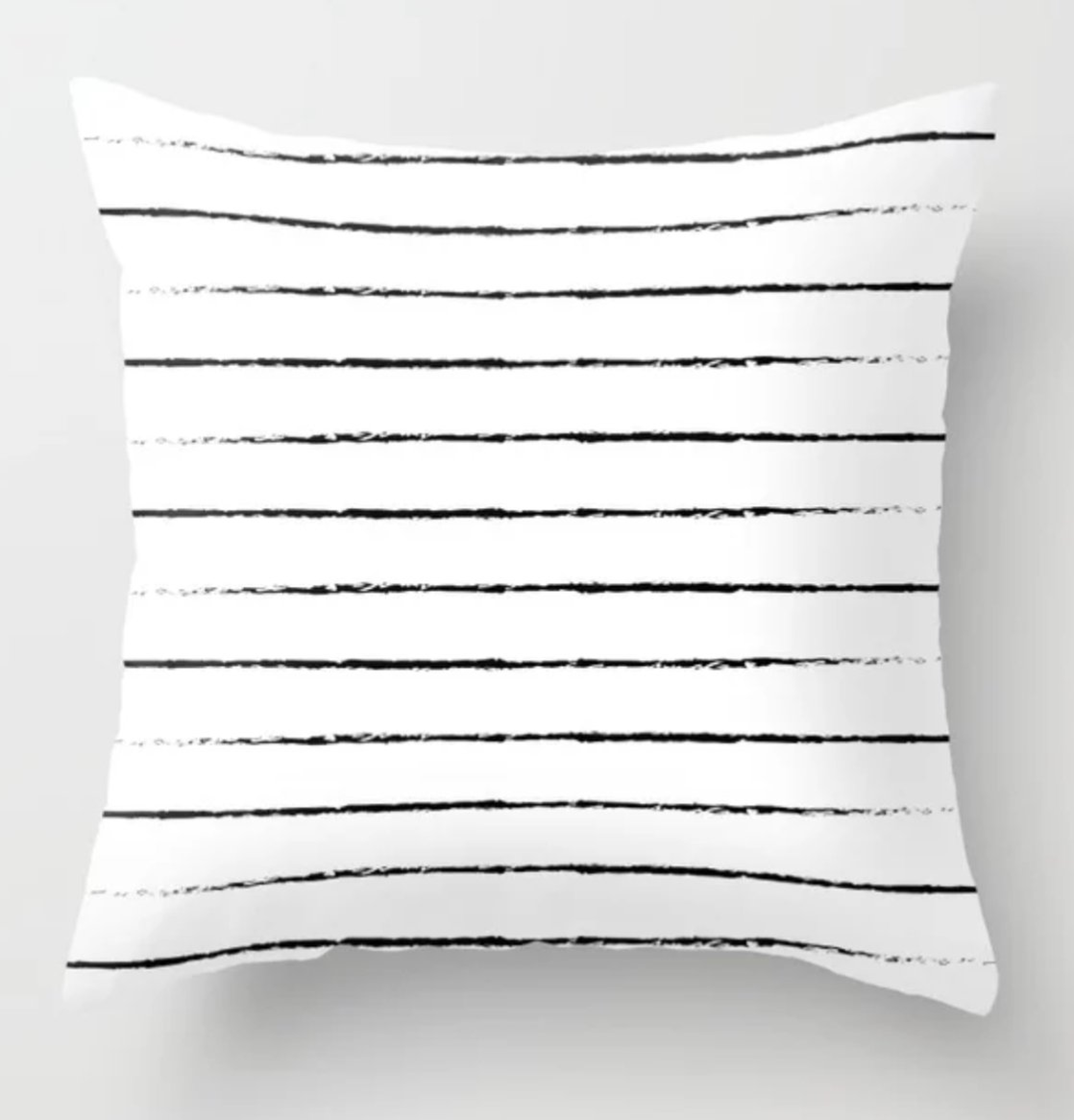 Minimal Simple White Background Black Lines Stripes Throw Pillow - Society6