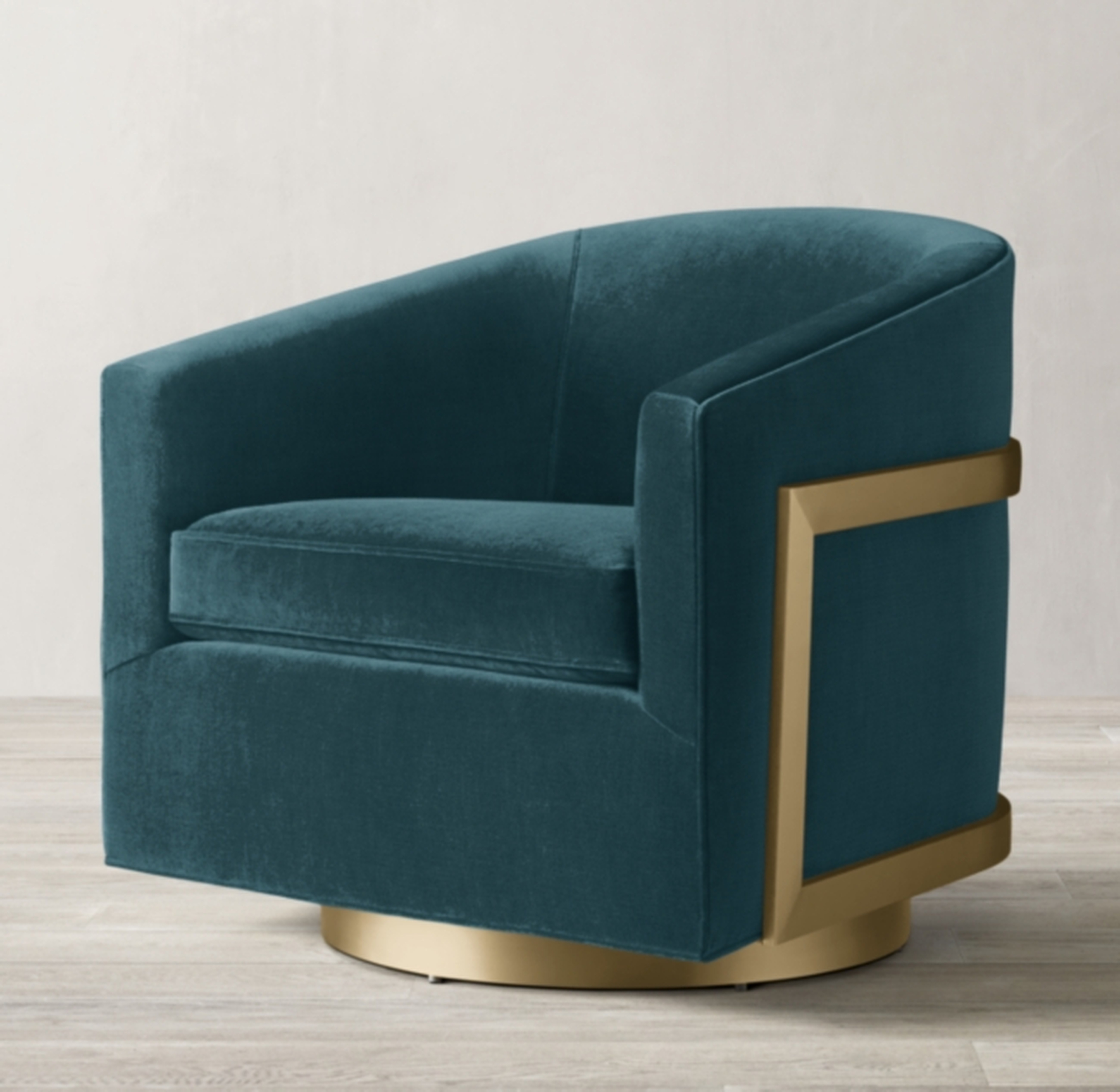 REGINALD SWIVEL CHAIR - METAL BASE - RH