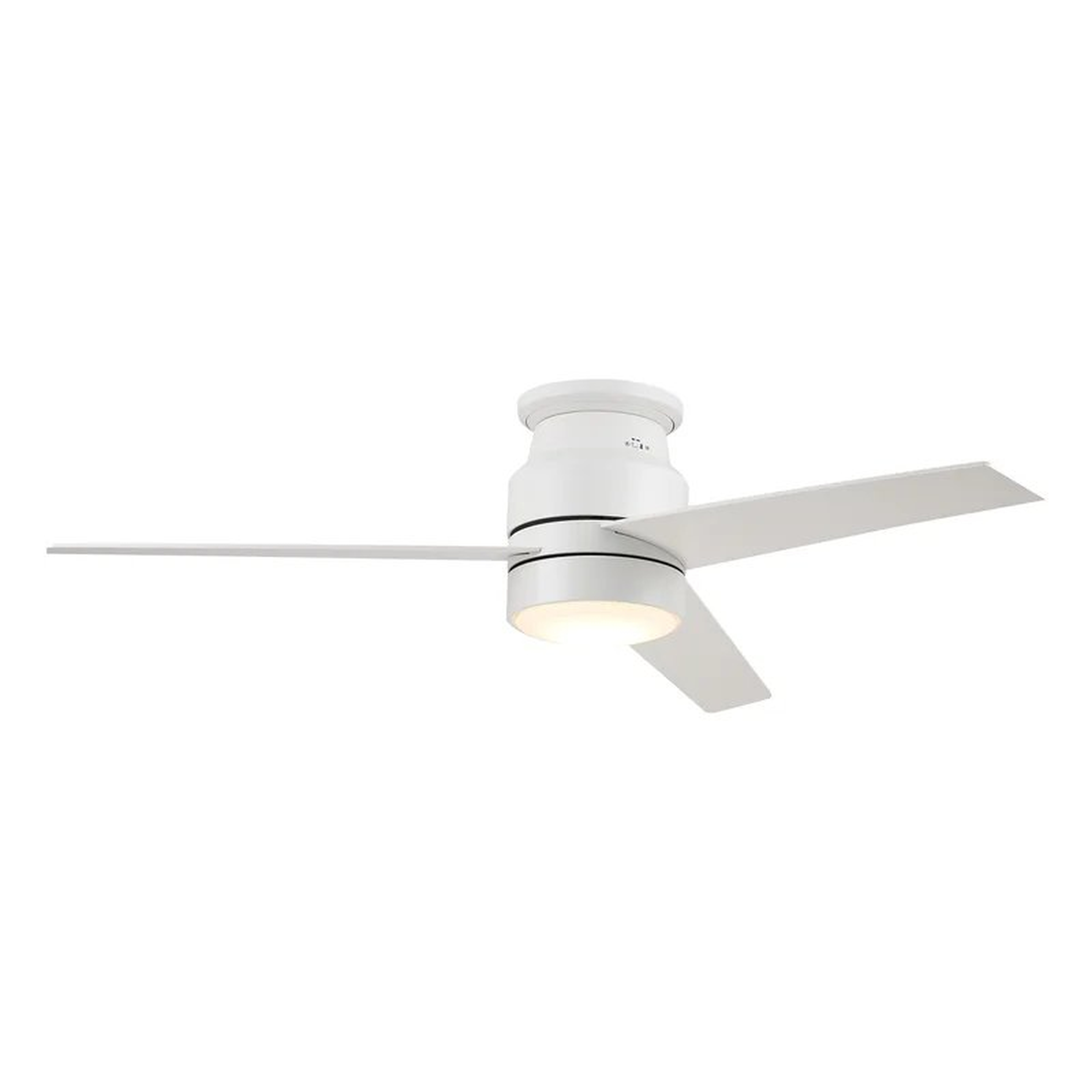 52" Betzi 3 - Blade LED Smart Propeller Ceiling Fan with Wall Control and Light Kit Included - Wayfair
