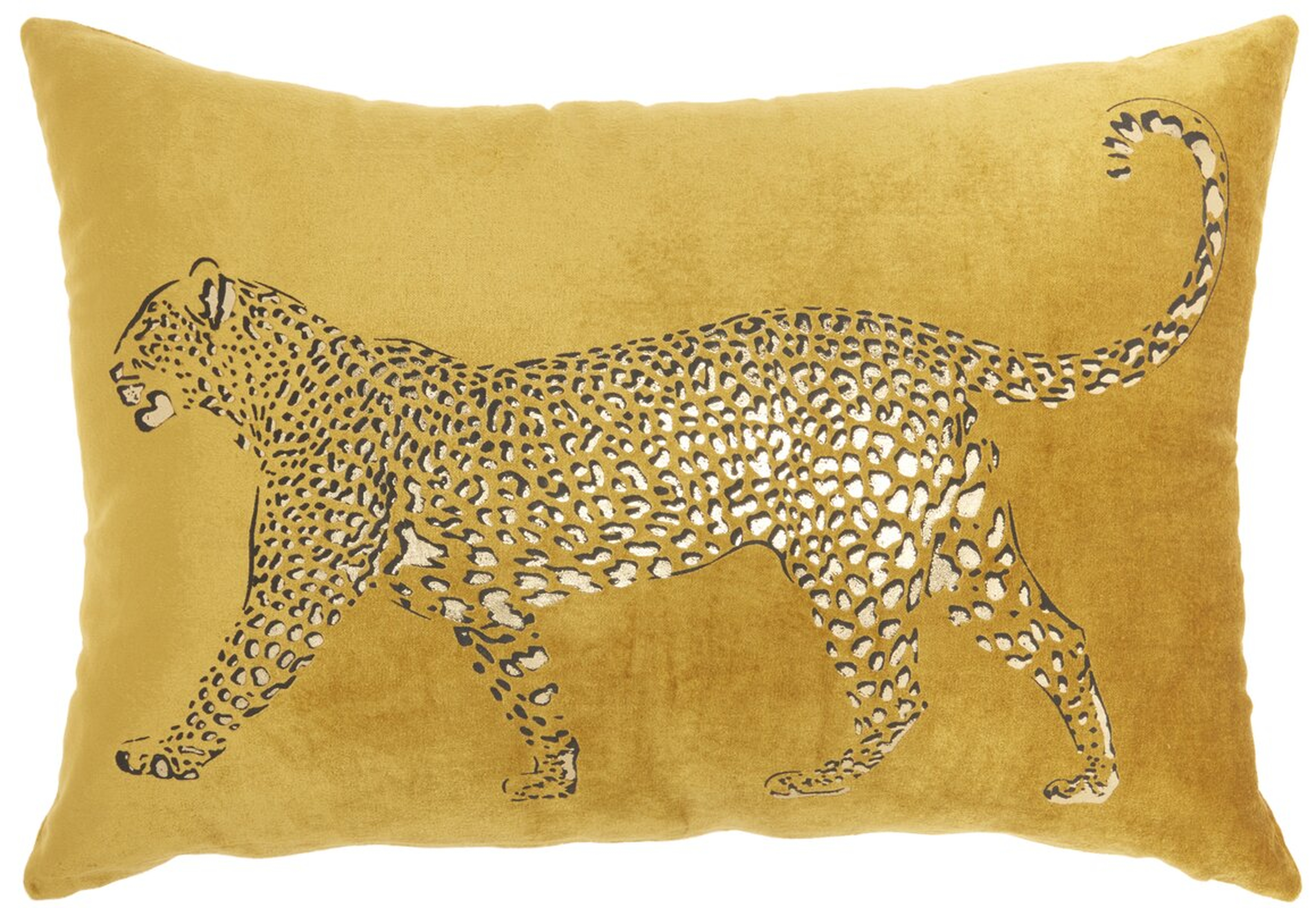 Solo Rugs Leopard Rectangular Pillow Cover & Insert Color: Gold - Perigold