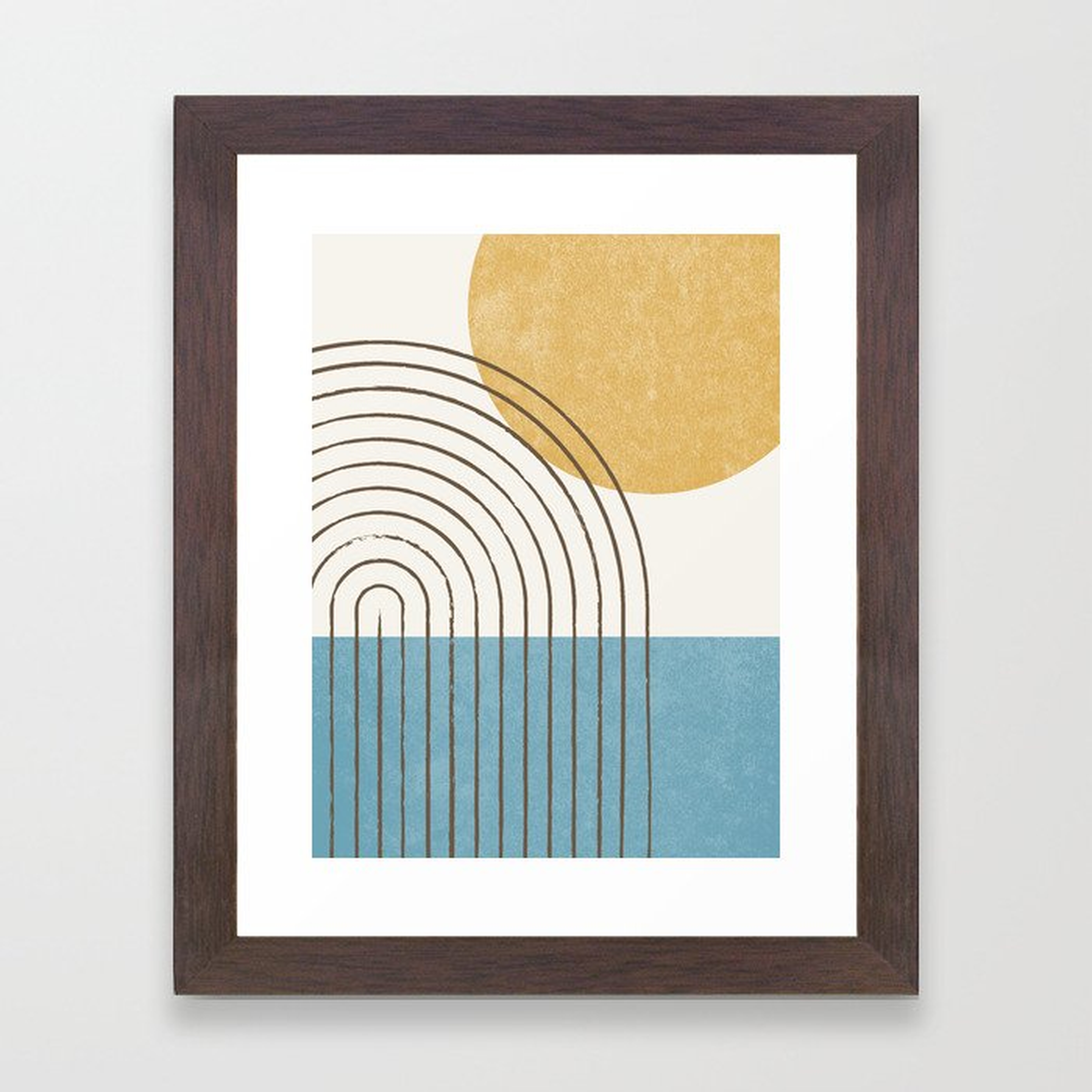 Sunny ocean Framed Art Print - Society6