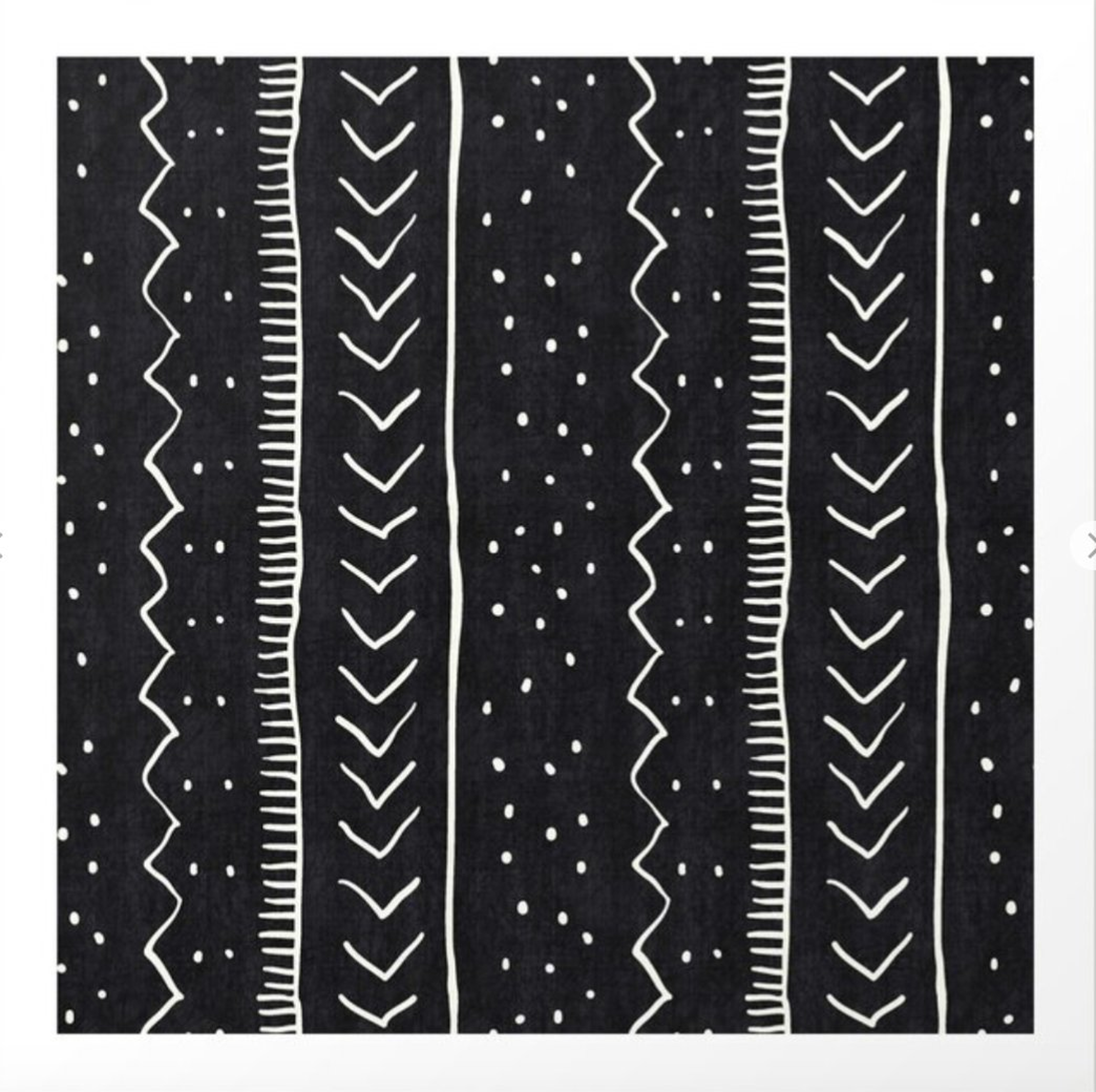 Moroccan Stripe in Black and White Art Print - Society6