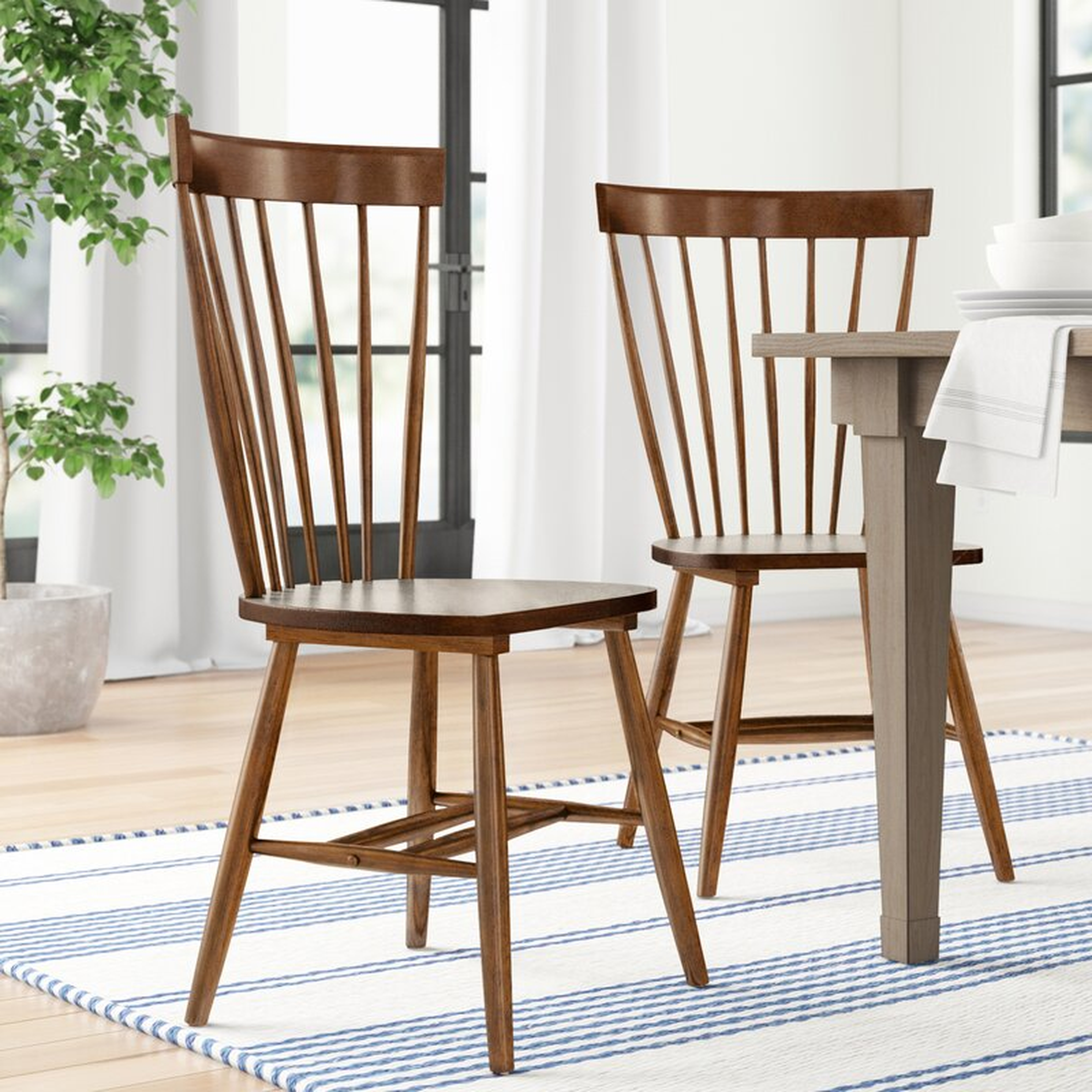 Valdosta Solid Wood Dining Chair Set- Natural - Wayfair