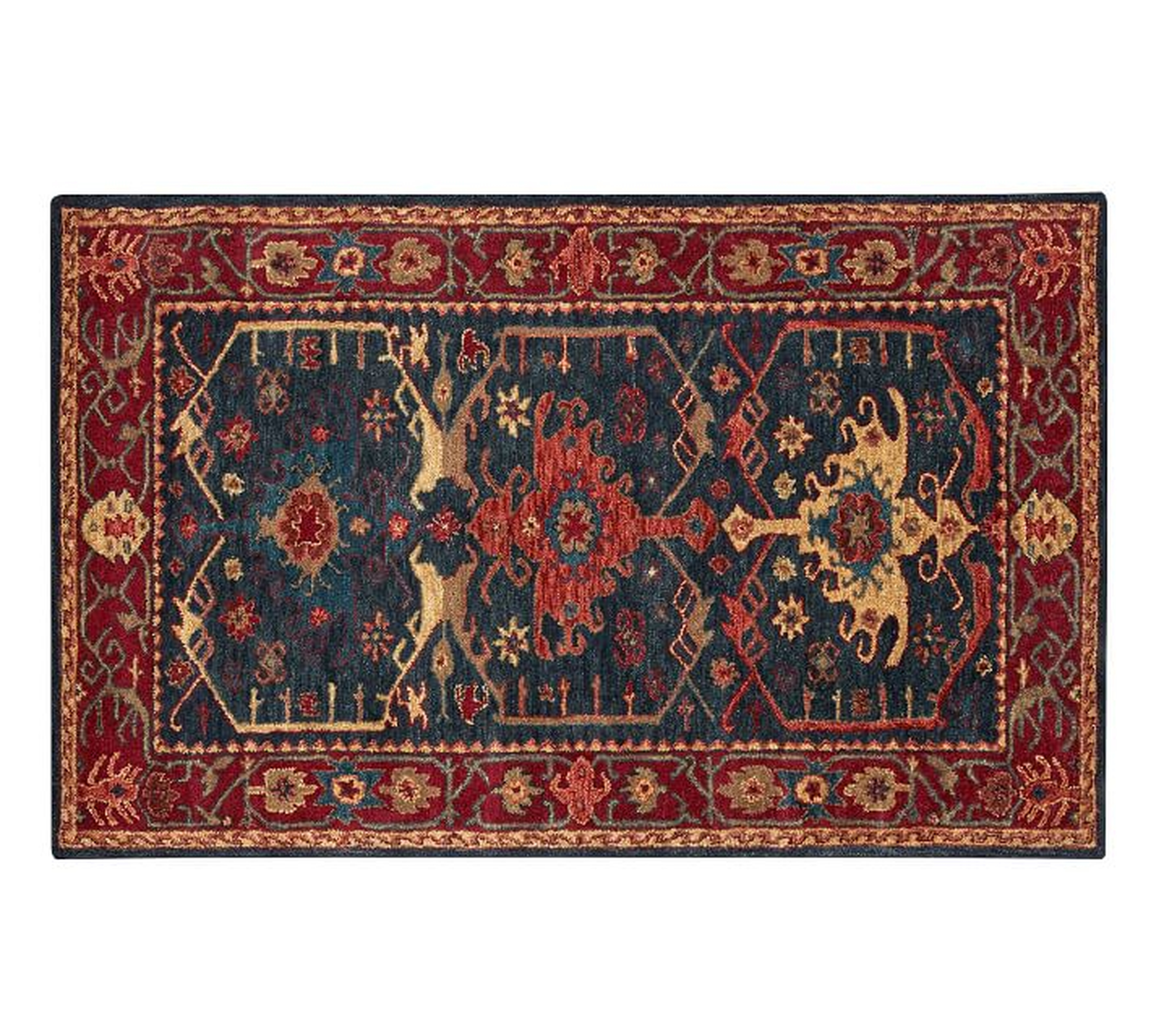 Channing Persian Rug, 8 x 10', Indigo - Pottery Barn