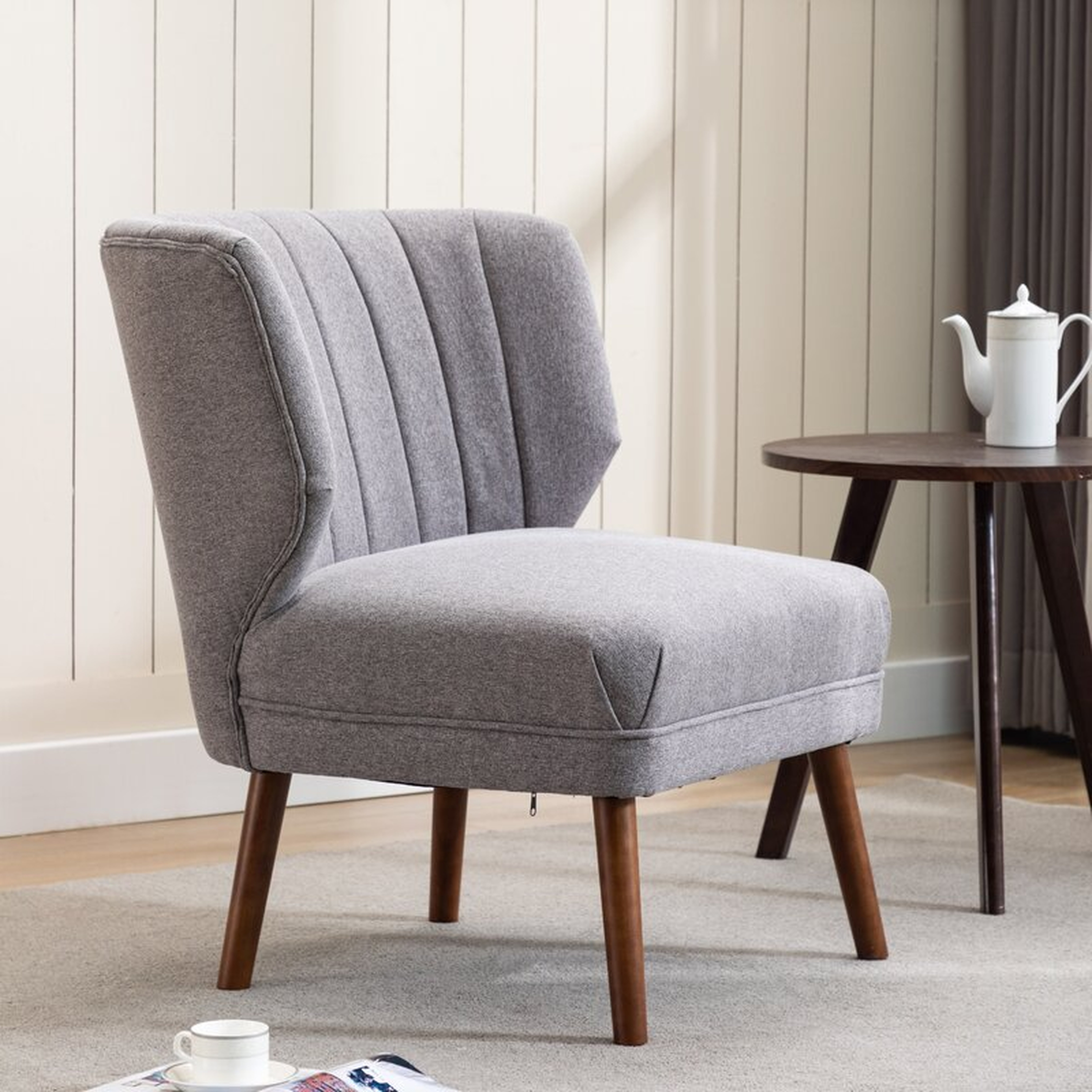 29.25'' Wide Tufted Chenille Slipper Chair - Wayfair