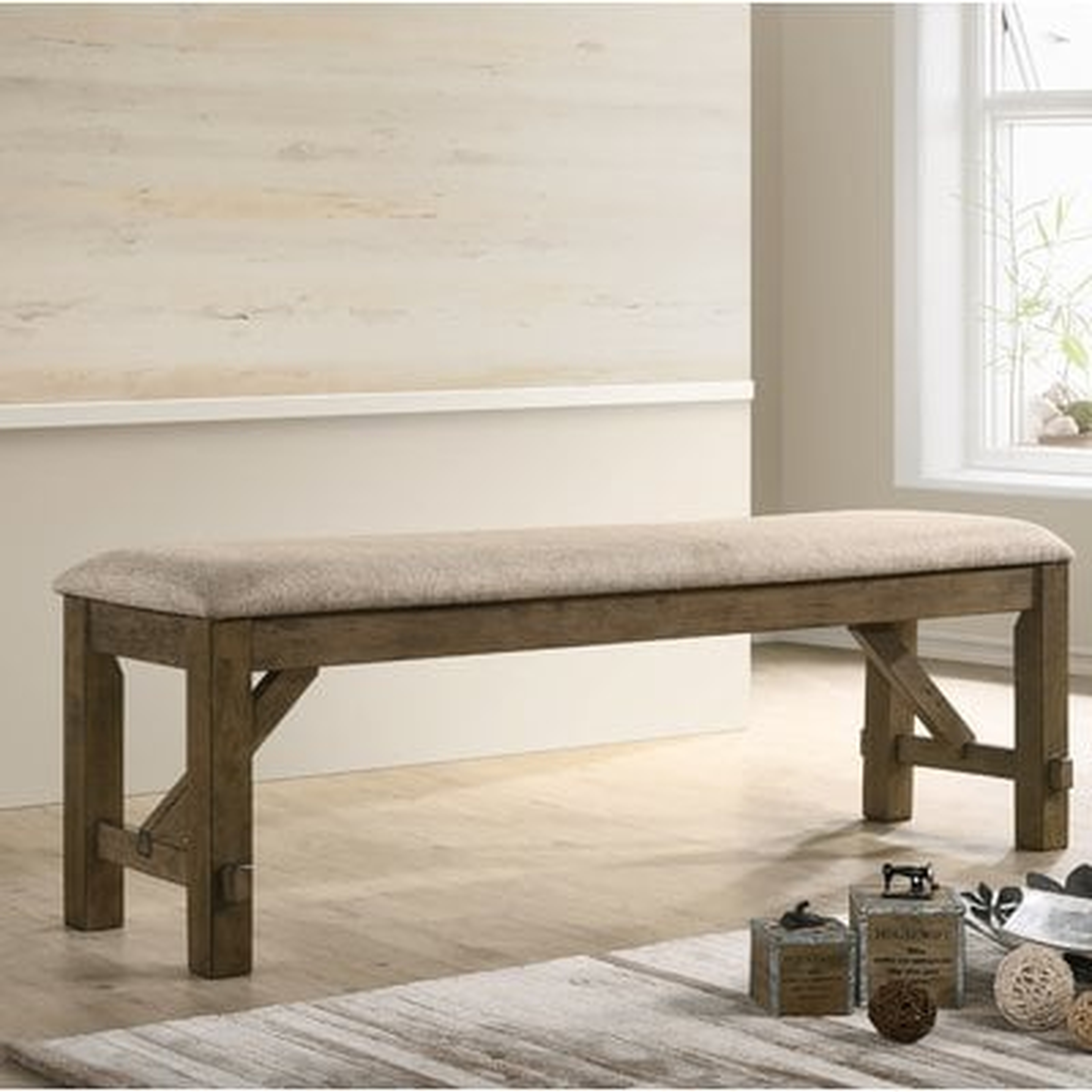 Poe Upholstered Bench - Wayfair