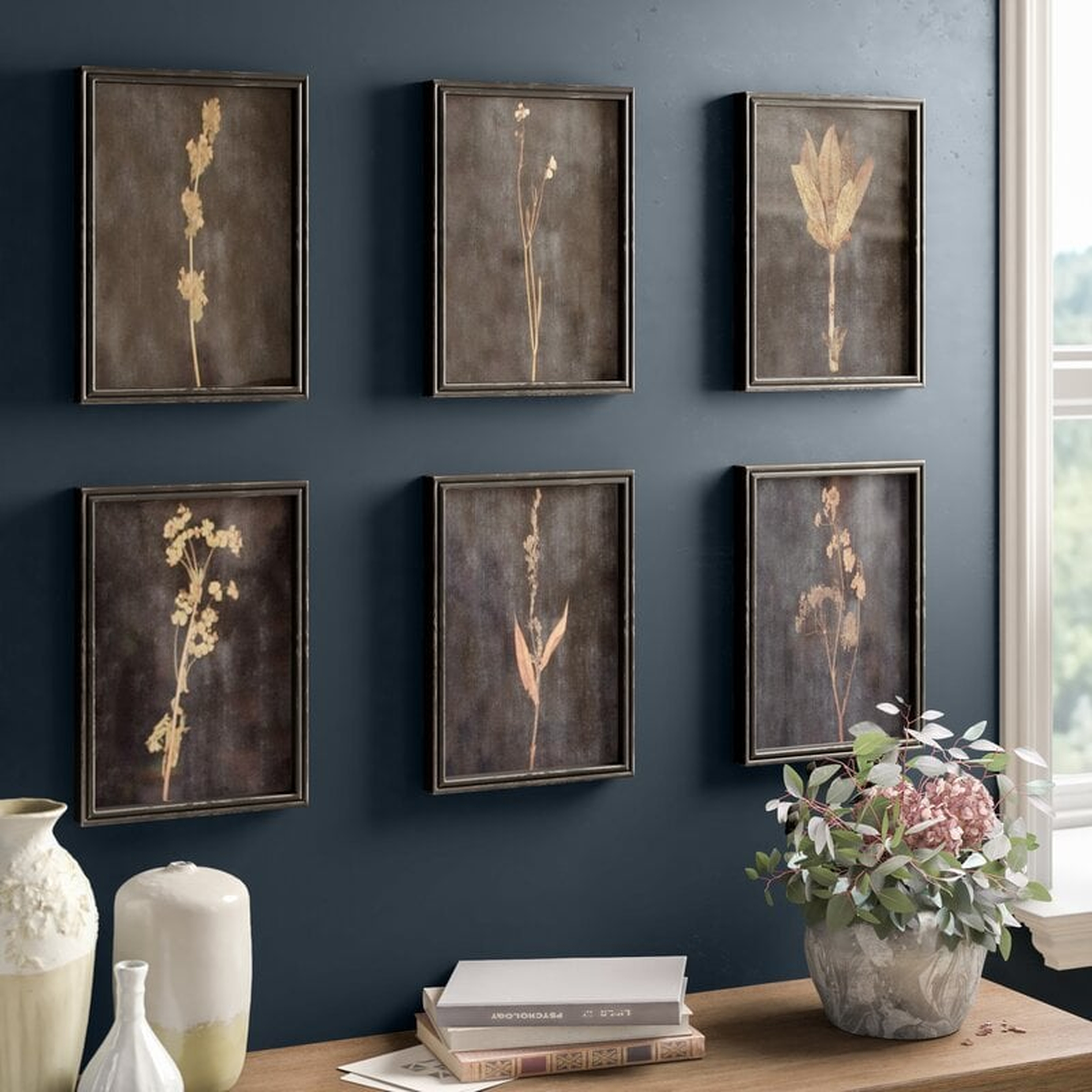 Sprig - 6 Piece Picture Frame Photograph Print Set on Wood - Birch Lane