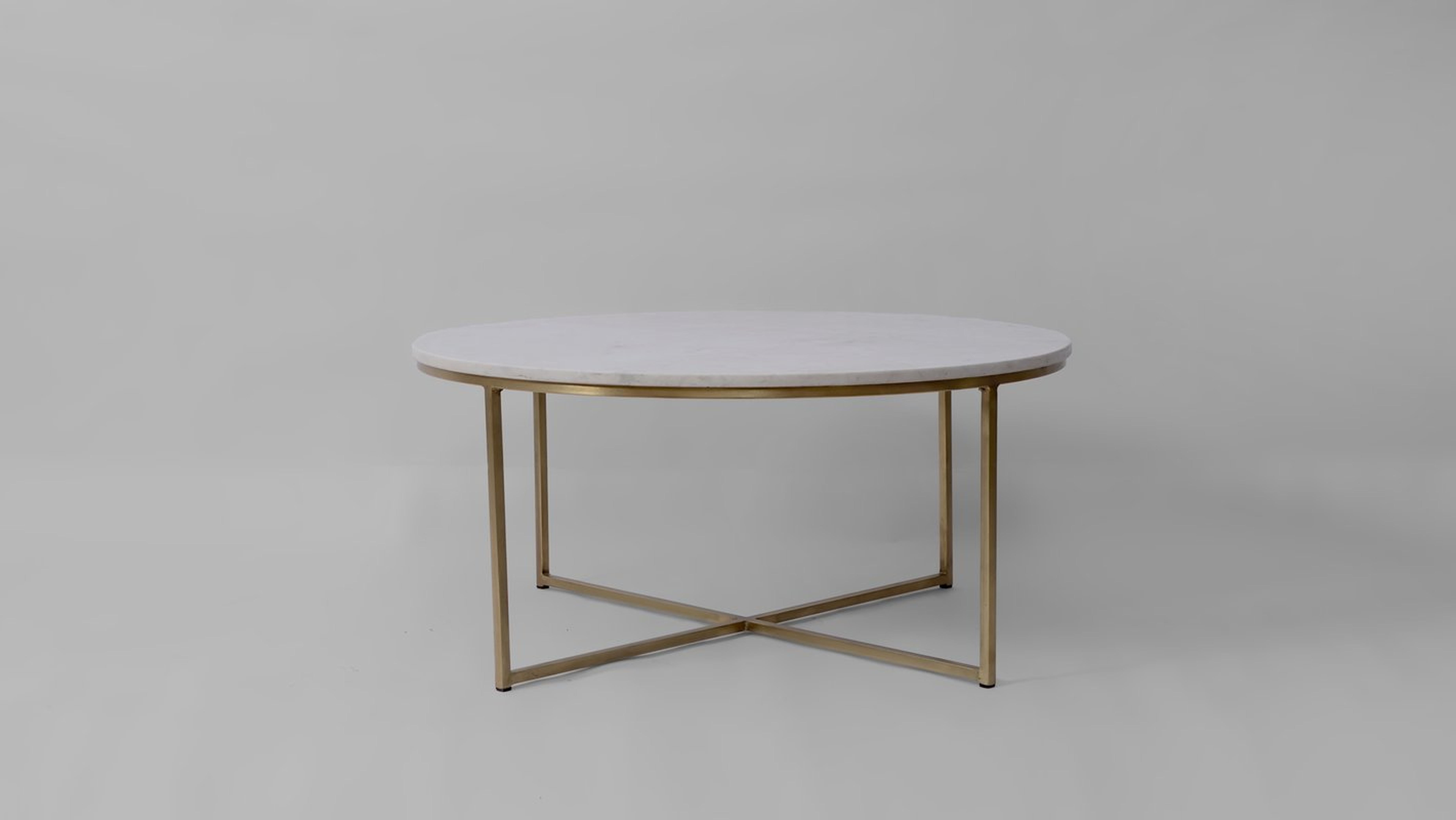 Coraline Marble and Brass Coffee Table - Wayfair