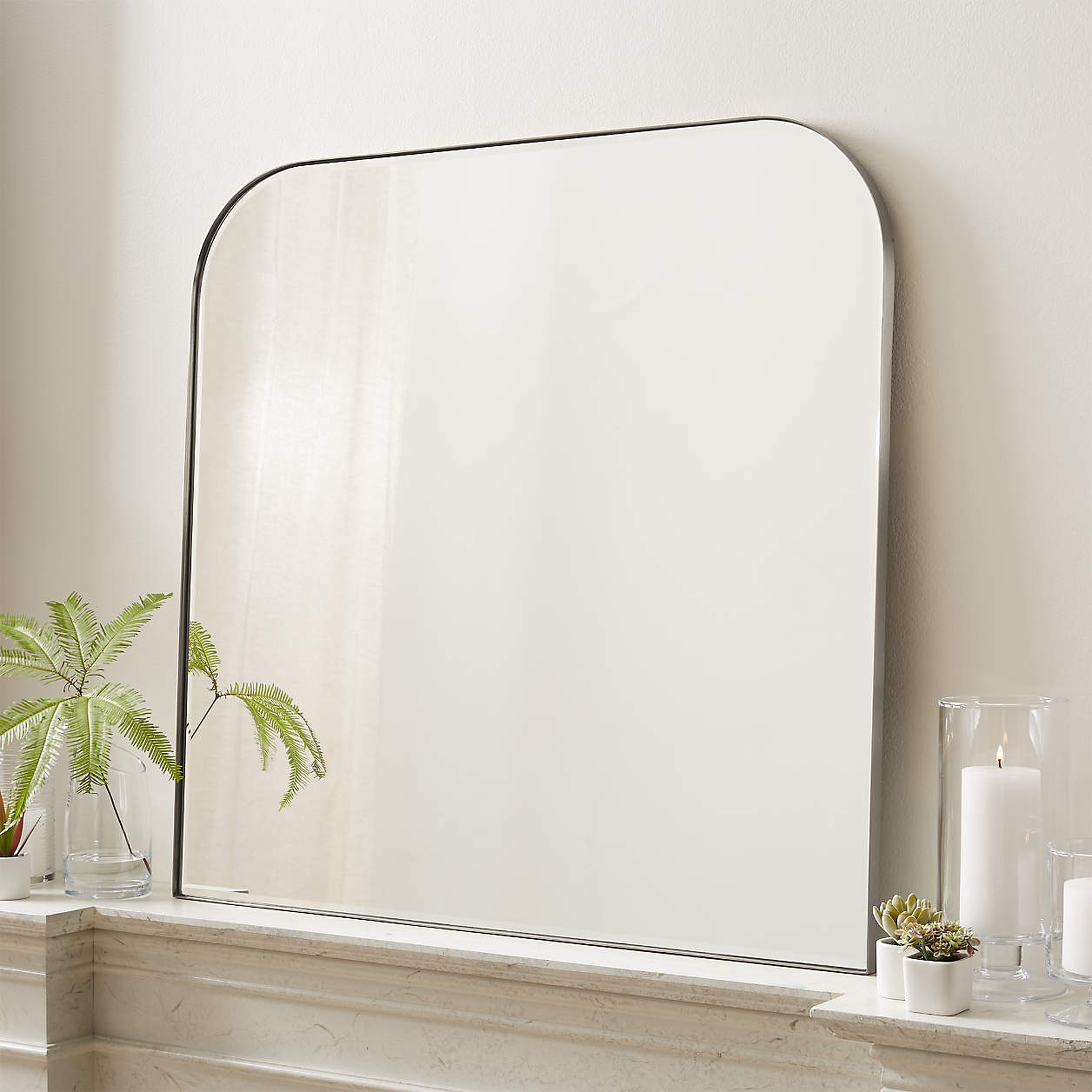 Edge Black Arch Wall Mirror - Crate and Barrel