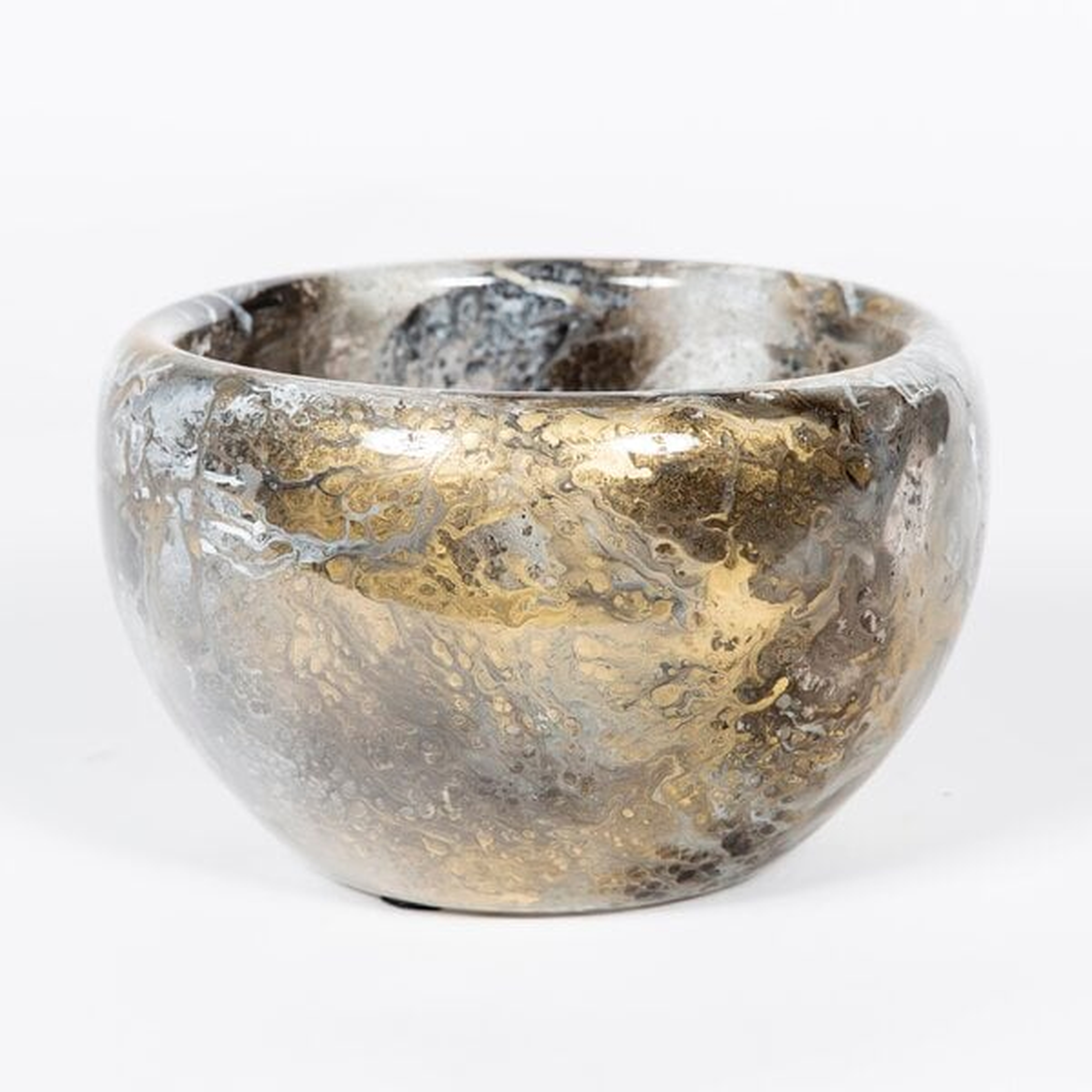 Prima Design Source Glass Decorative Bowl in Gold/Black/Brown - Perigold