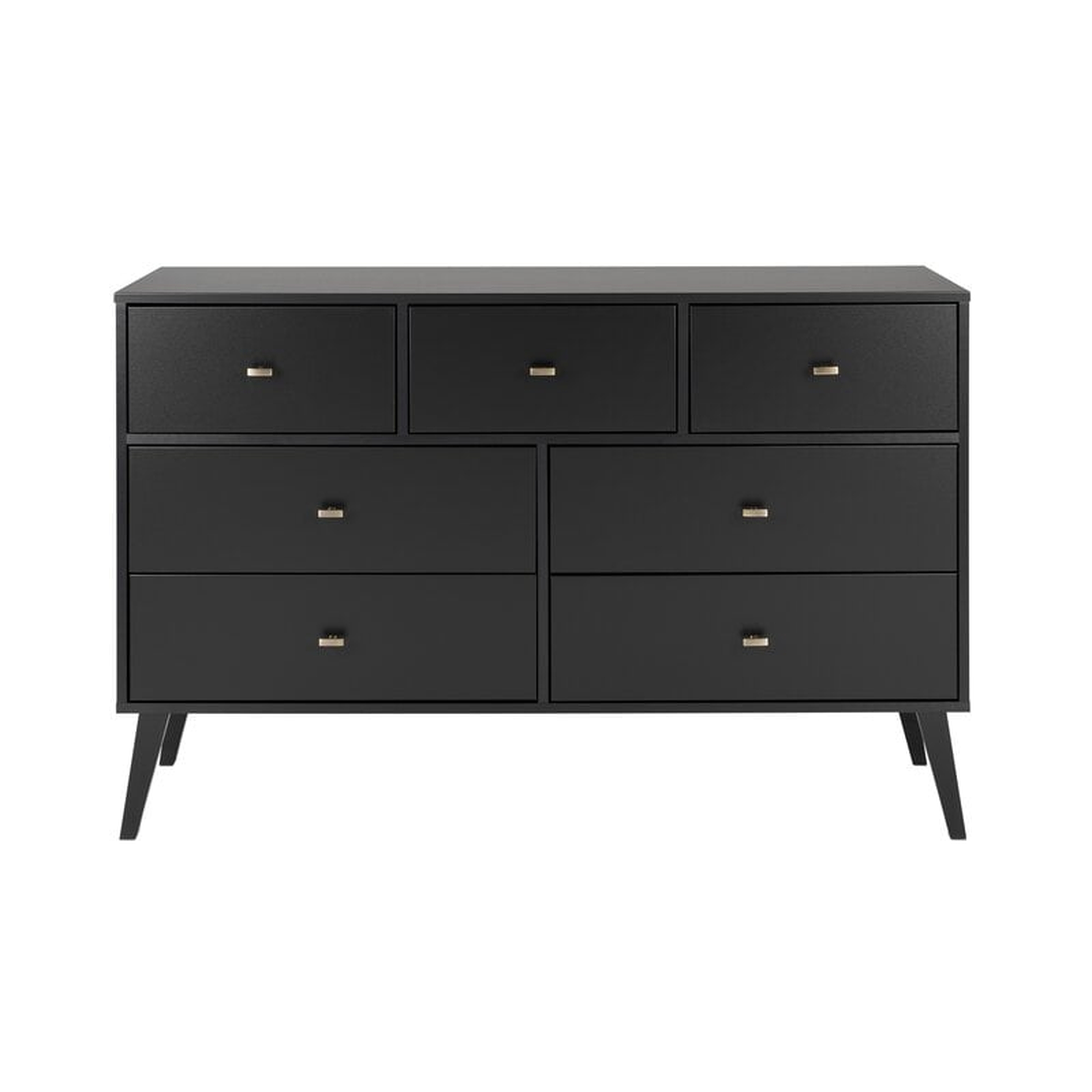 Alyssa 7 Drawer 52.5'' W Dresser- black - Wayfair
