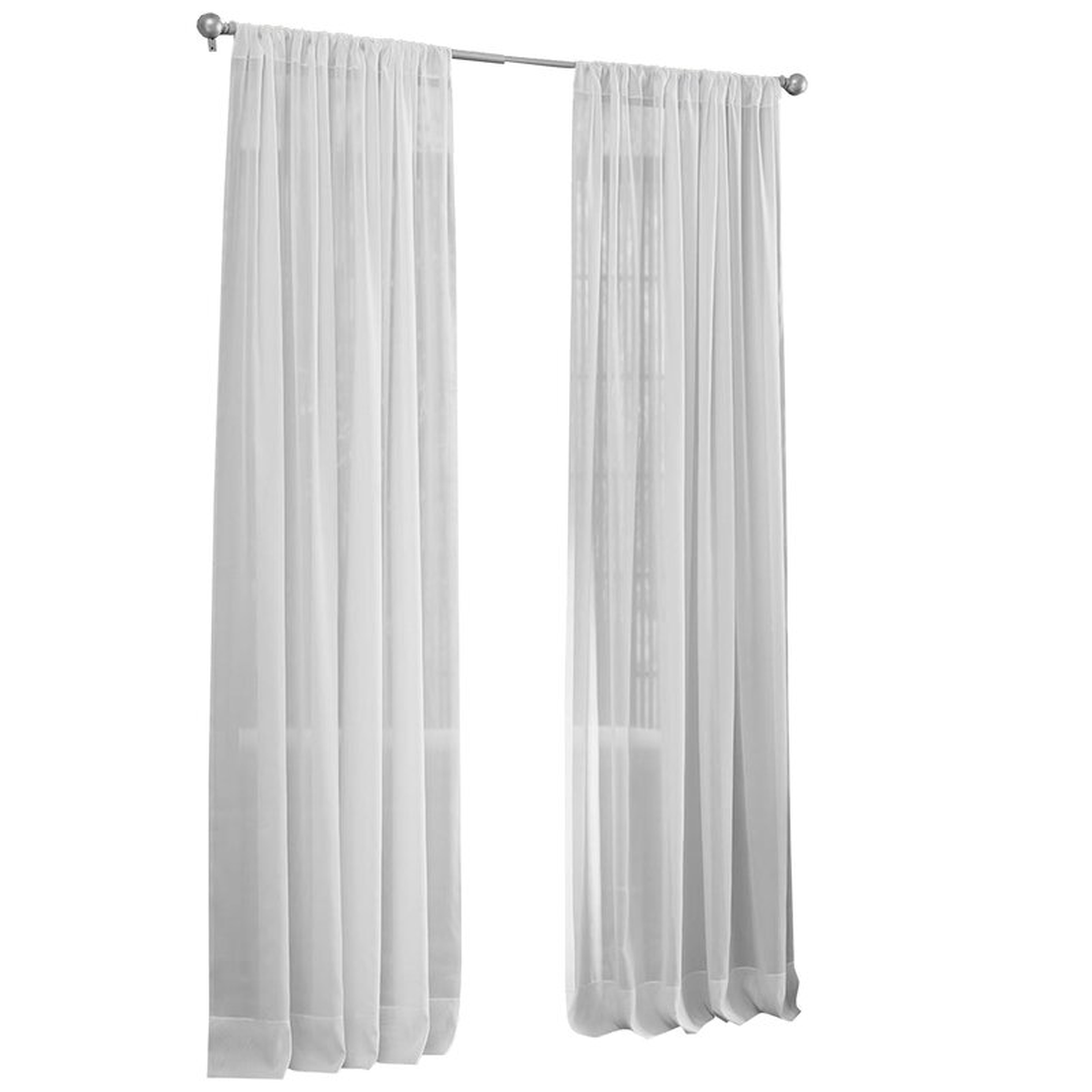 Moser Voile Solid Sheer Single Curtain Panel - Wayfair