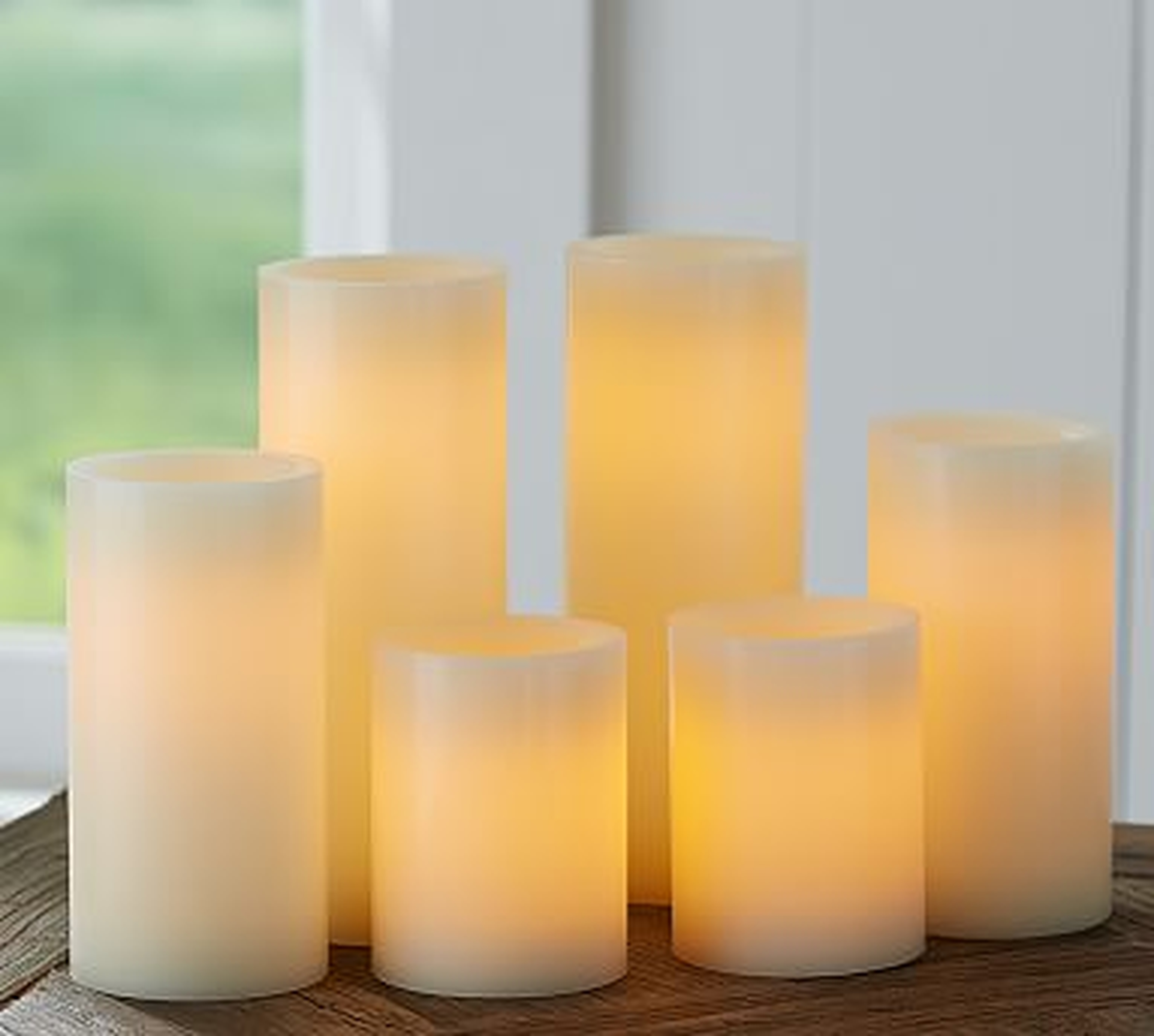 Essential Flameless Wax Candle, Set of 6 - Pottery Barn