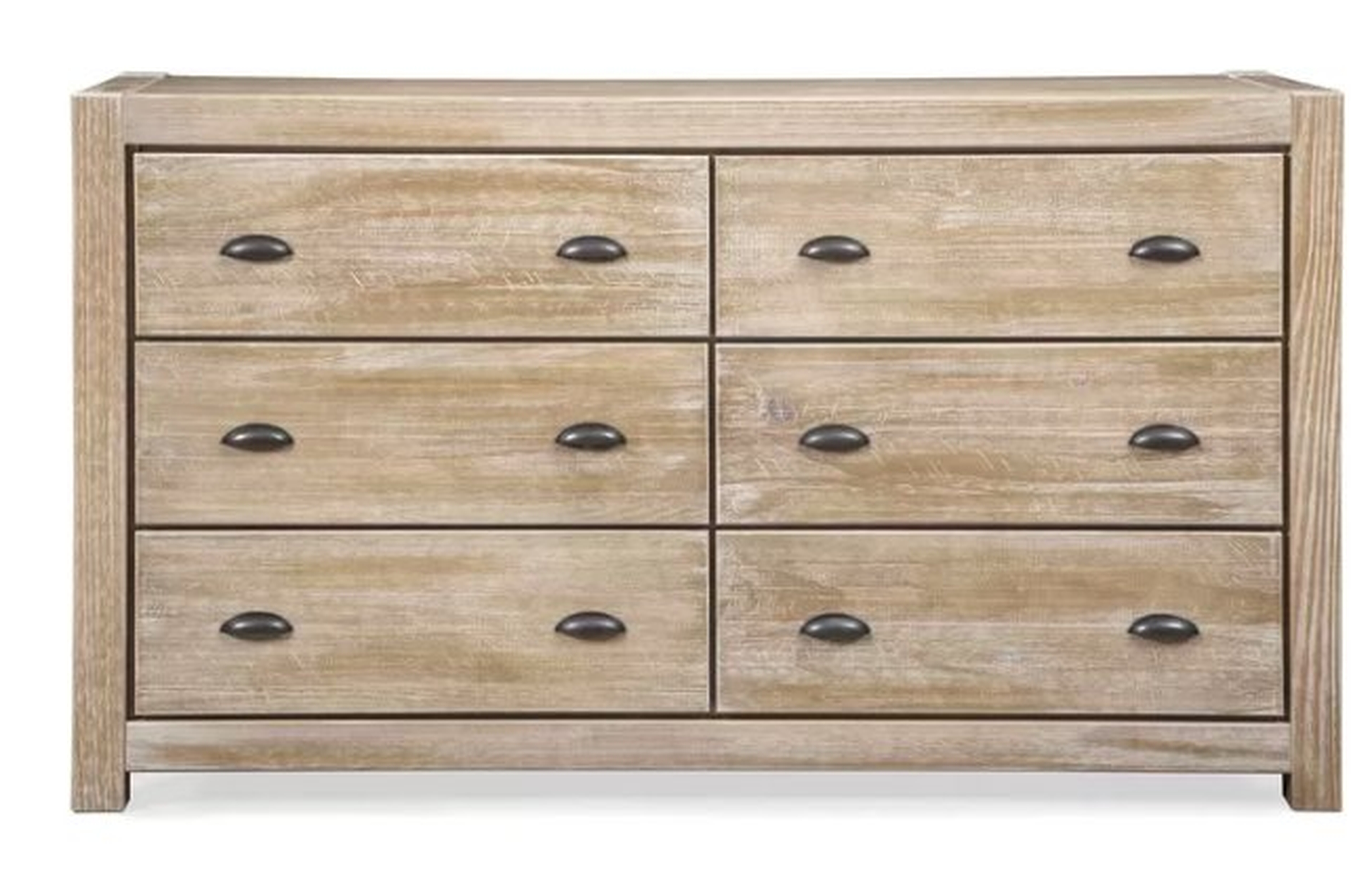 Montauk 6 Drawer Double Dresser,Driftwood - Wayfair