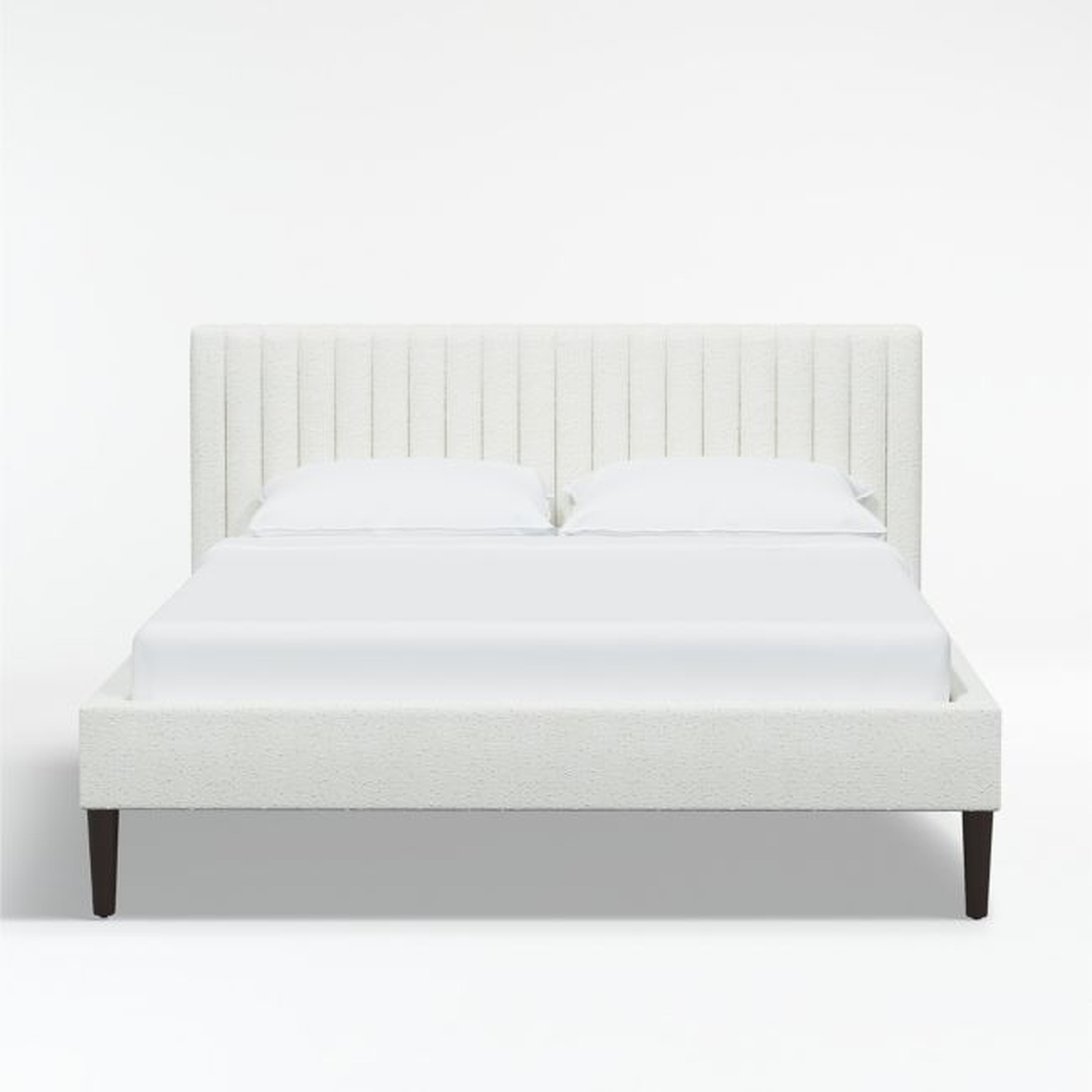 Camilla Queen Milano Snow Channel Bed - Crate and Barrel