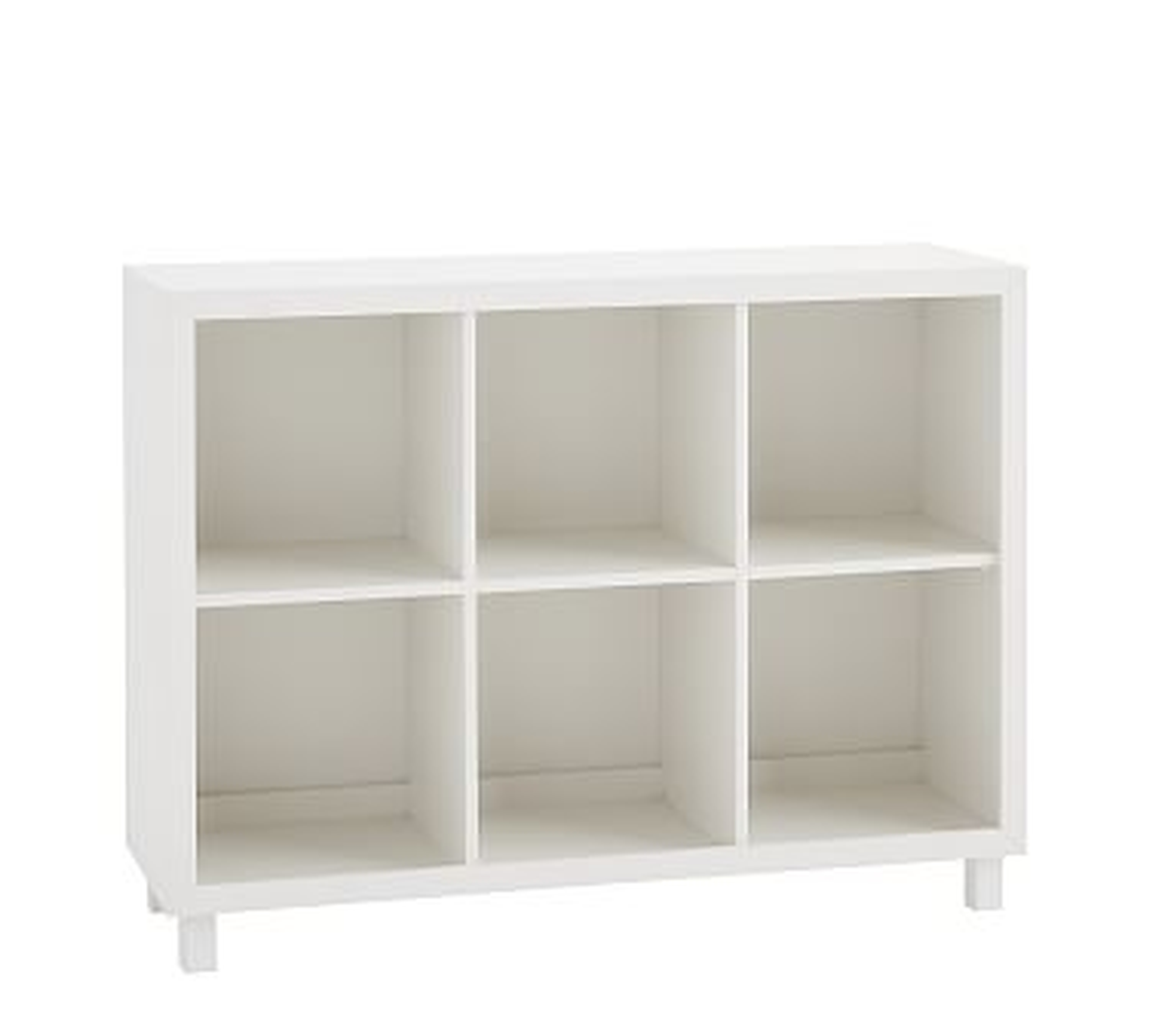Horizontal Cubby Bookcase, Simply White, UPS - Pottery Barn Kids