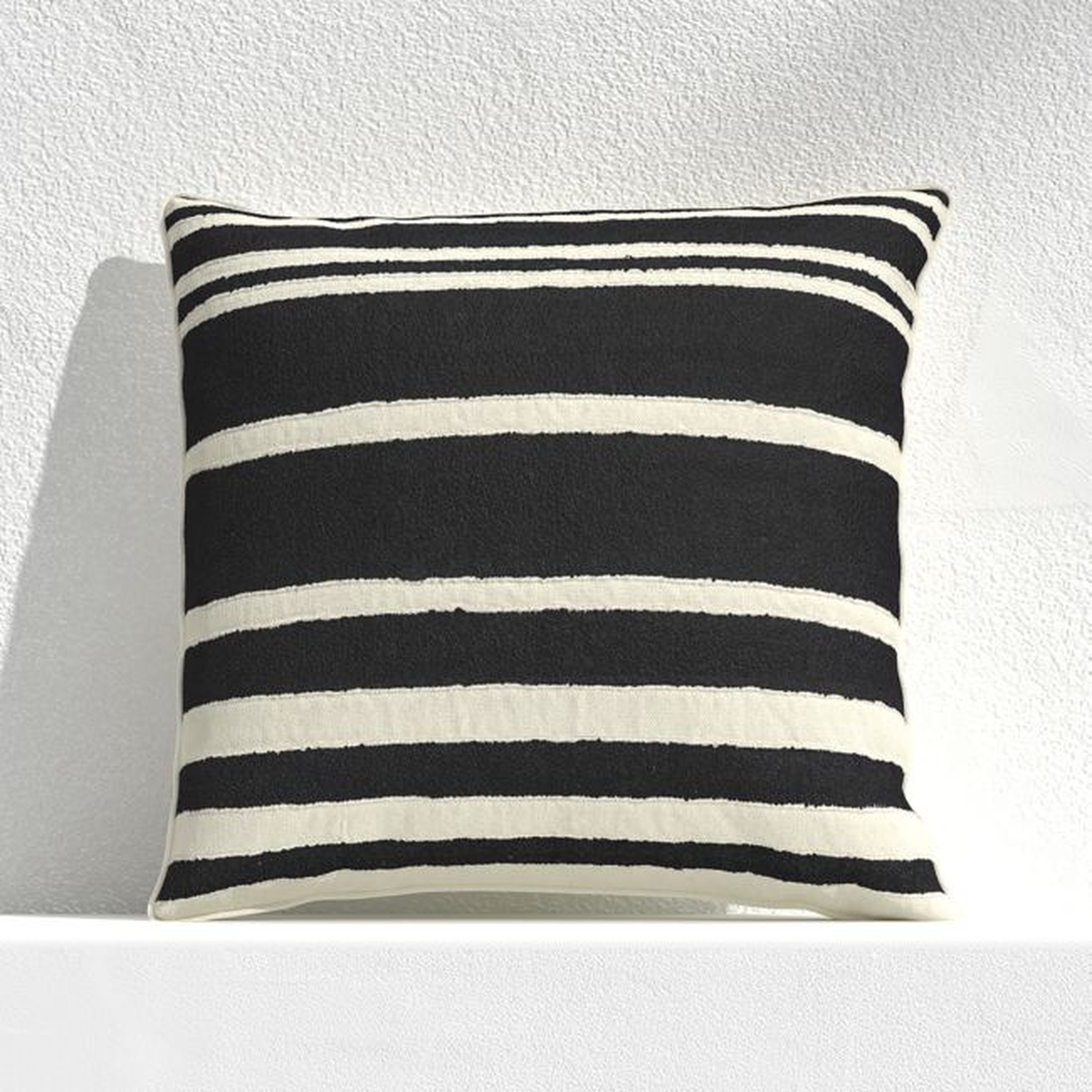 Mohave Wide Stripe Outdoor Pillow - Crate and Barrel