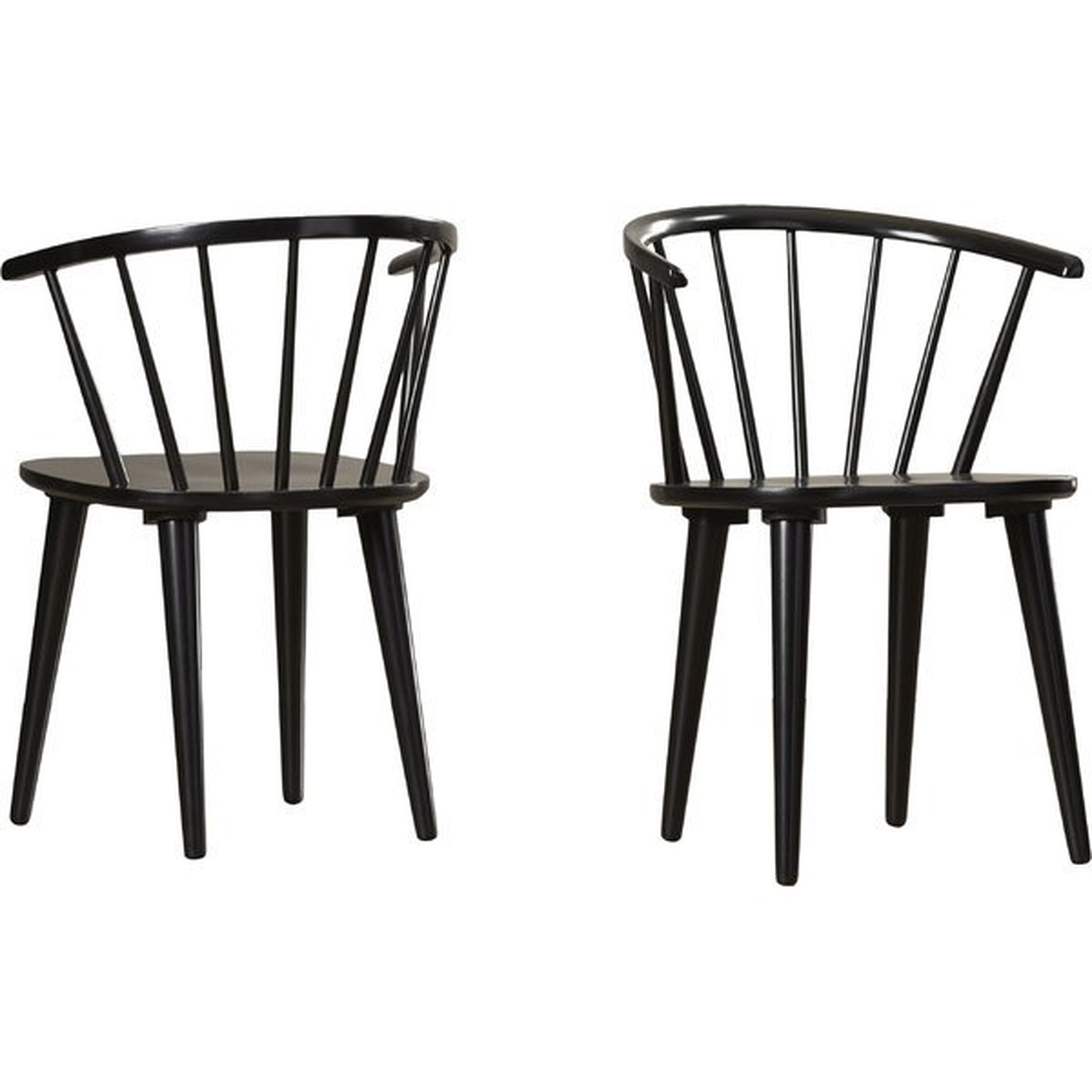 Alberta Side Chair - Black (Set of Two) - Wayfair