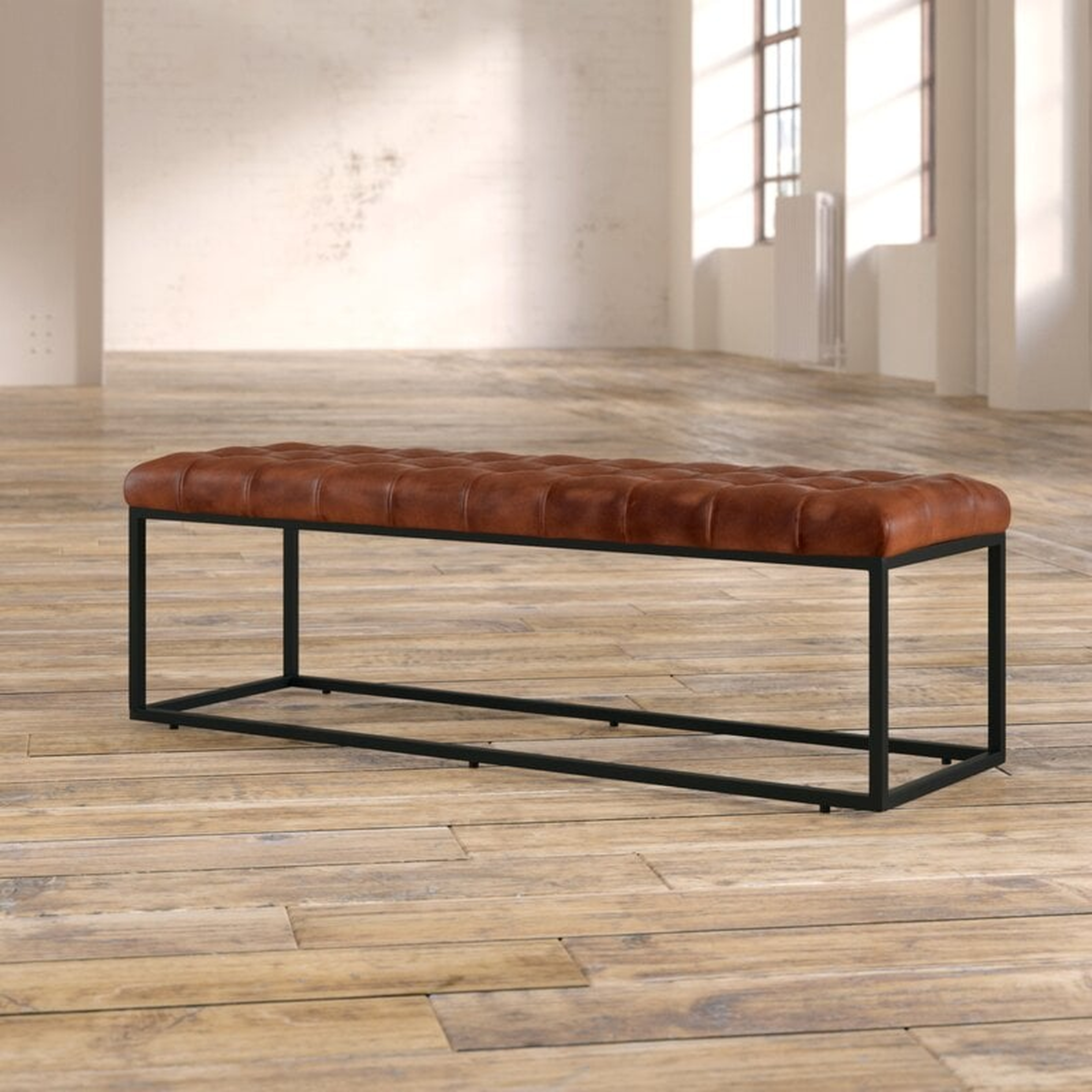 Pearson Genuine Leather Bench - Wayfair