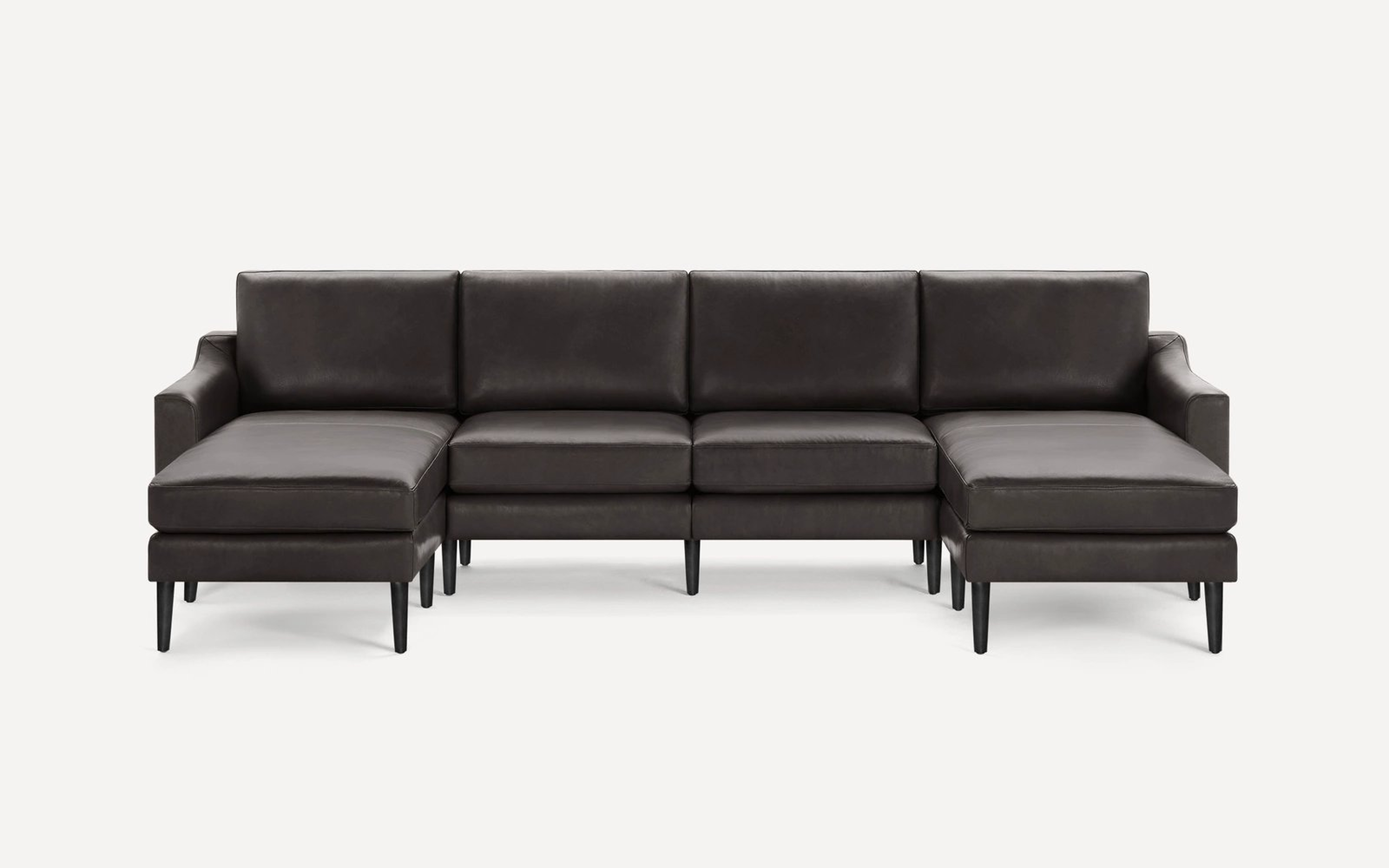 Slope Nomad Leather Double Chaise Sectional - Burrow