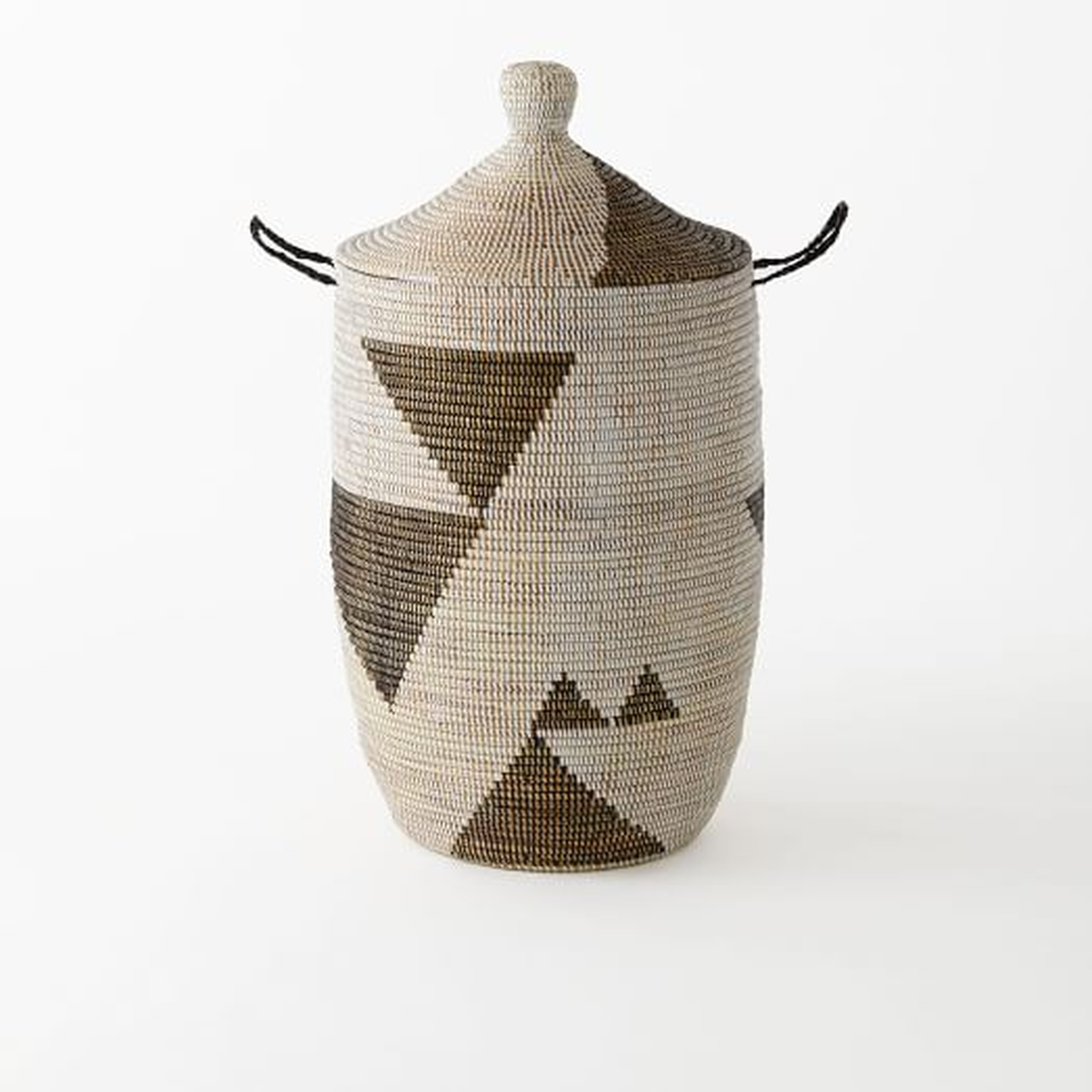 Graphic Woven Baskets - Black/White - Large - West Elm