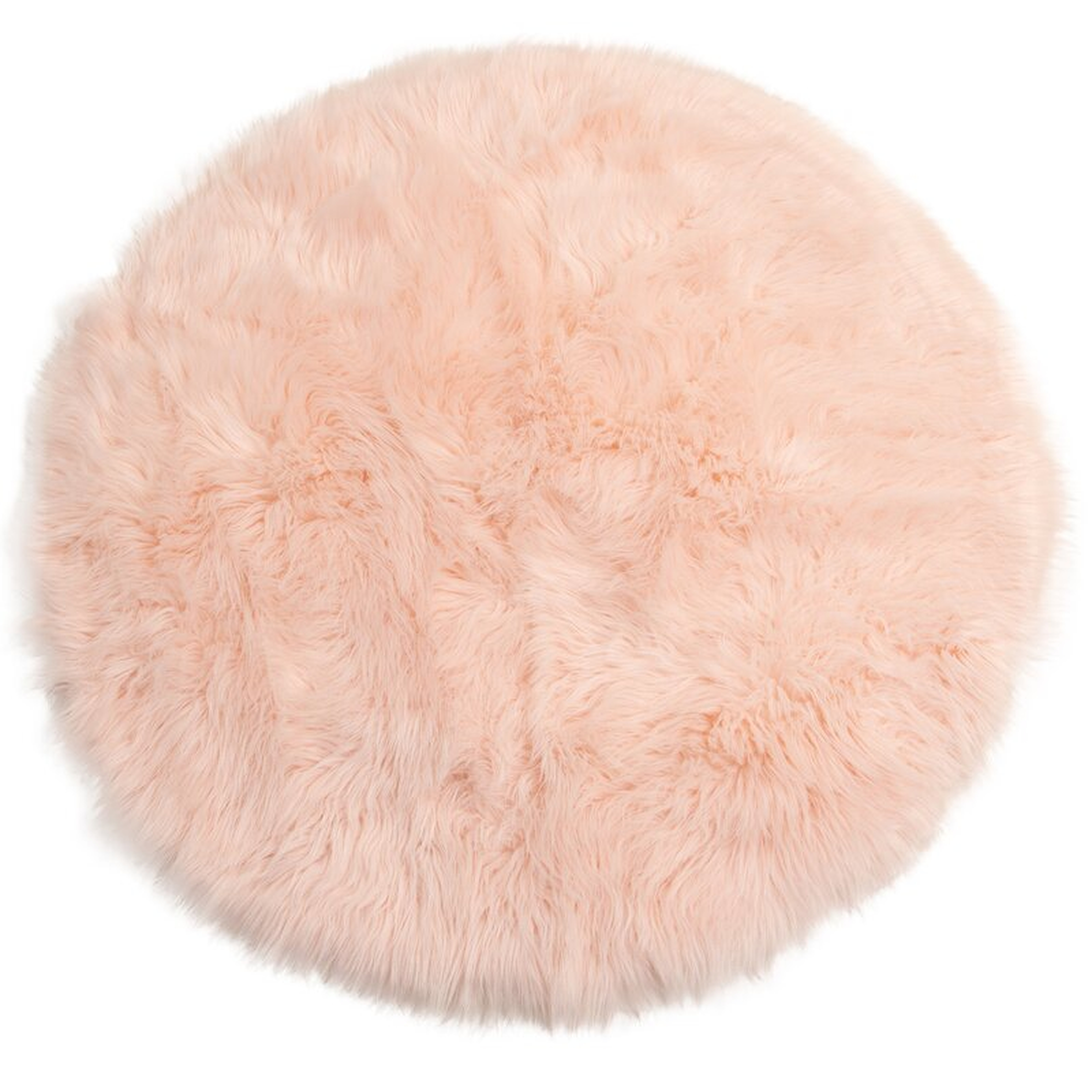 Dominick Handmade Shag Faux Sheepskin Pink Area Rug - Wayfair