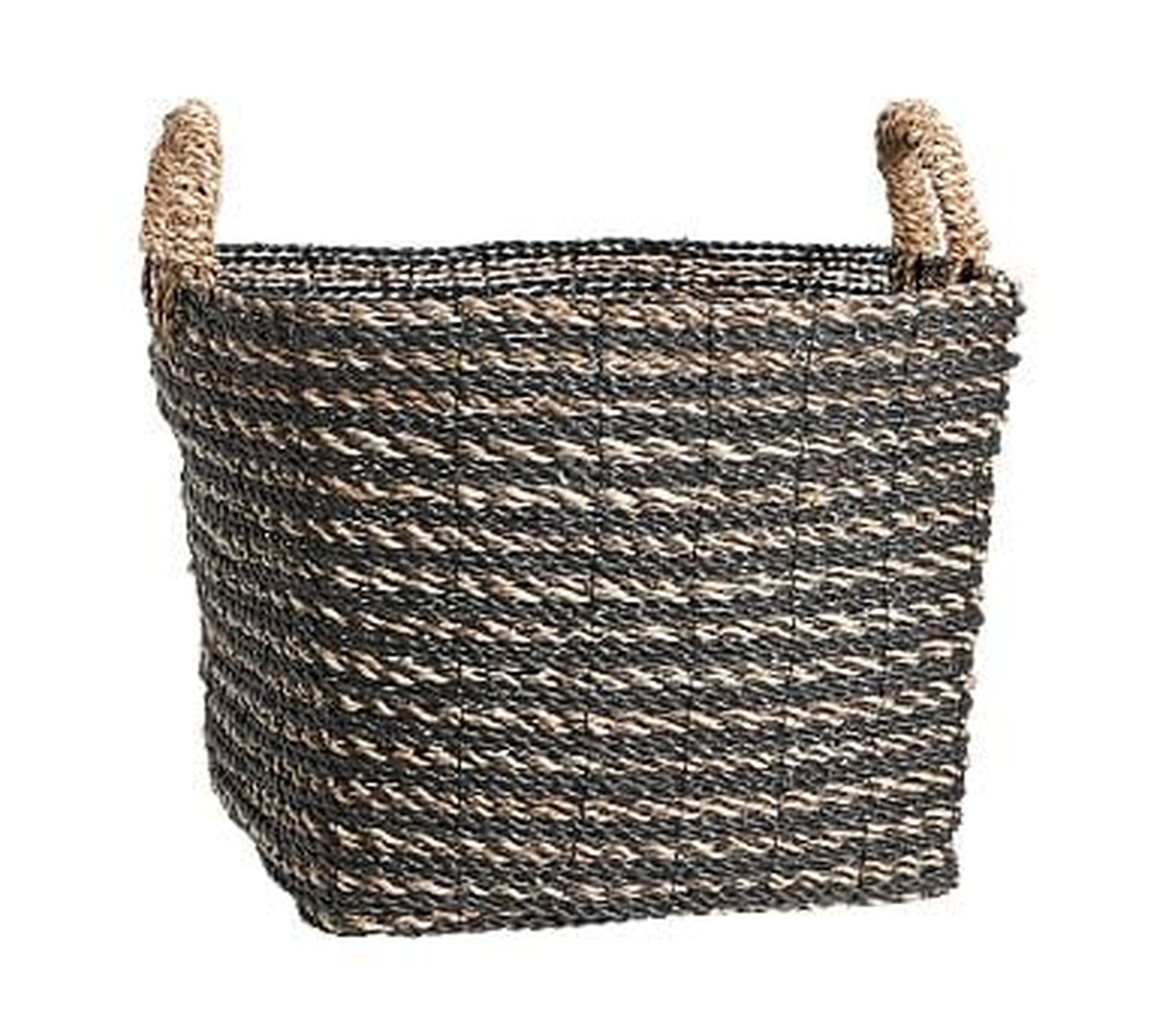 Asher Utility Basket, Charcoal/Natural - Pottery Barn