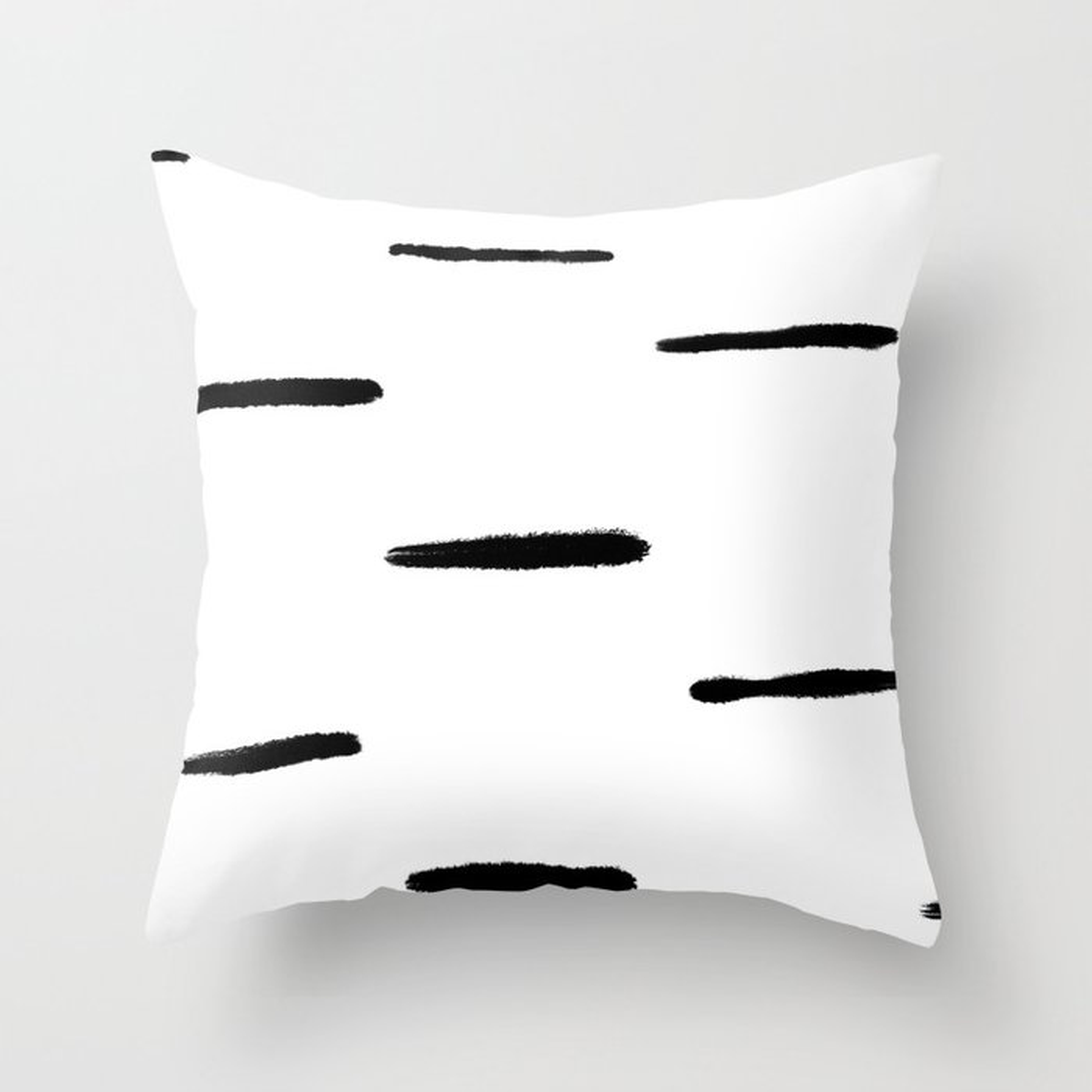 Indu Black and White Throw Pillow - Society6