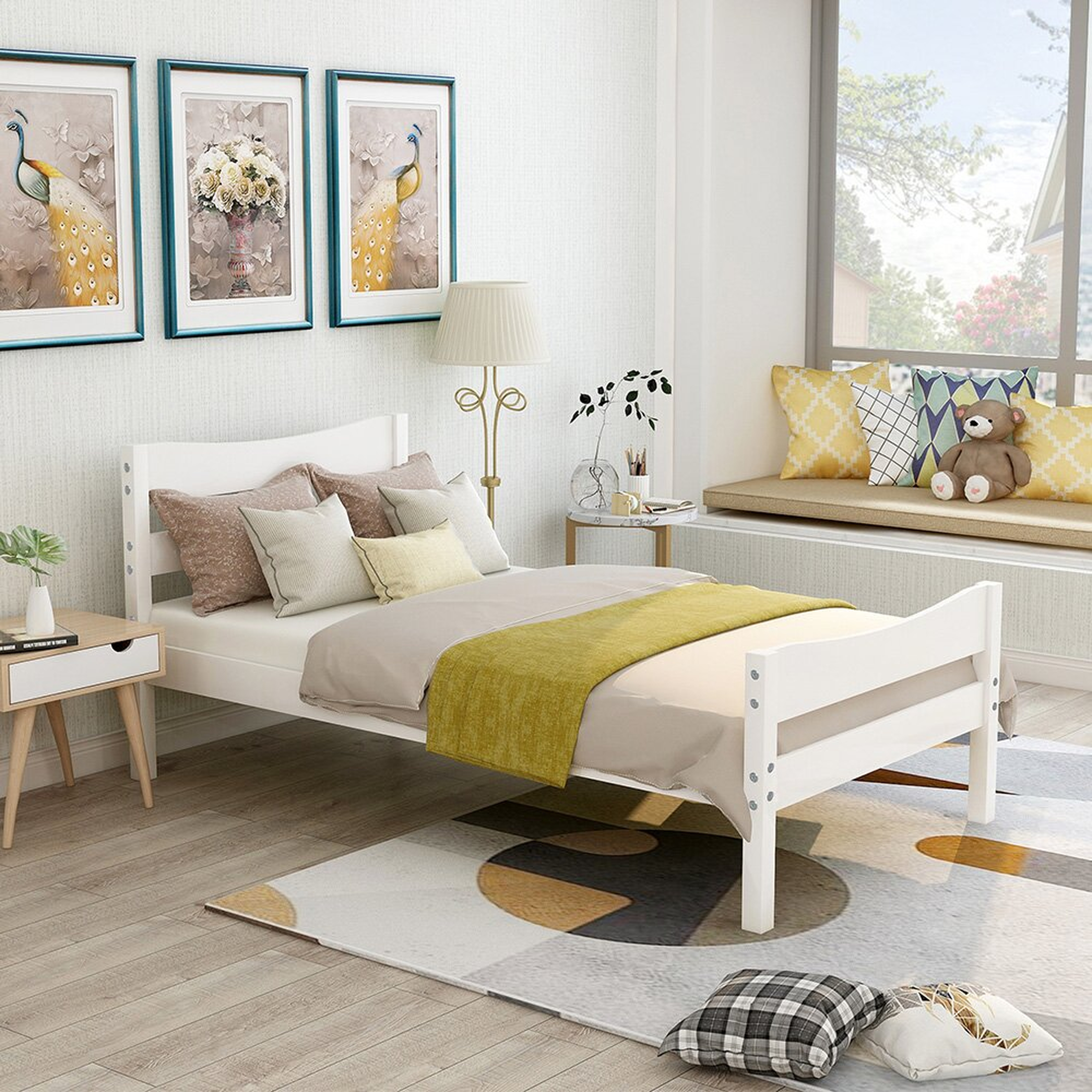 Twin Bed Frame With Headboard - Wayfair