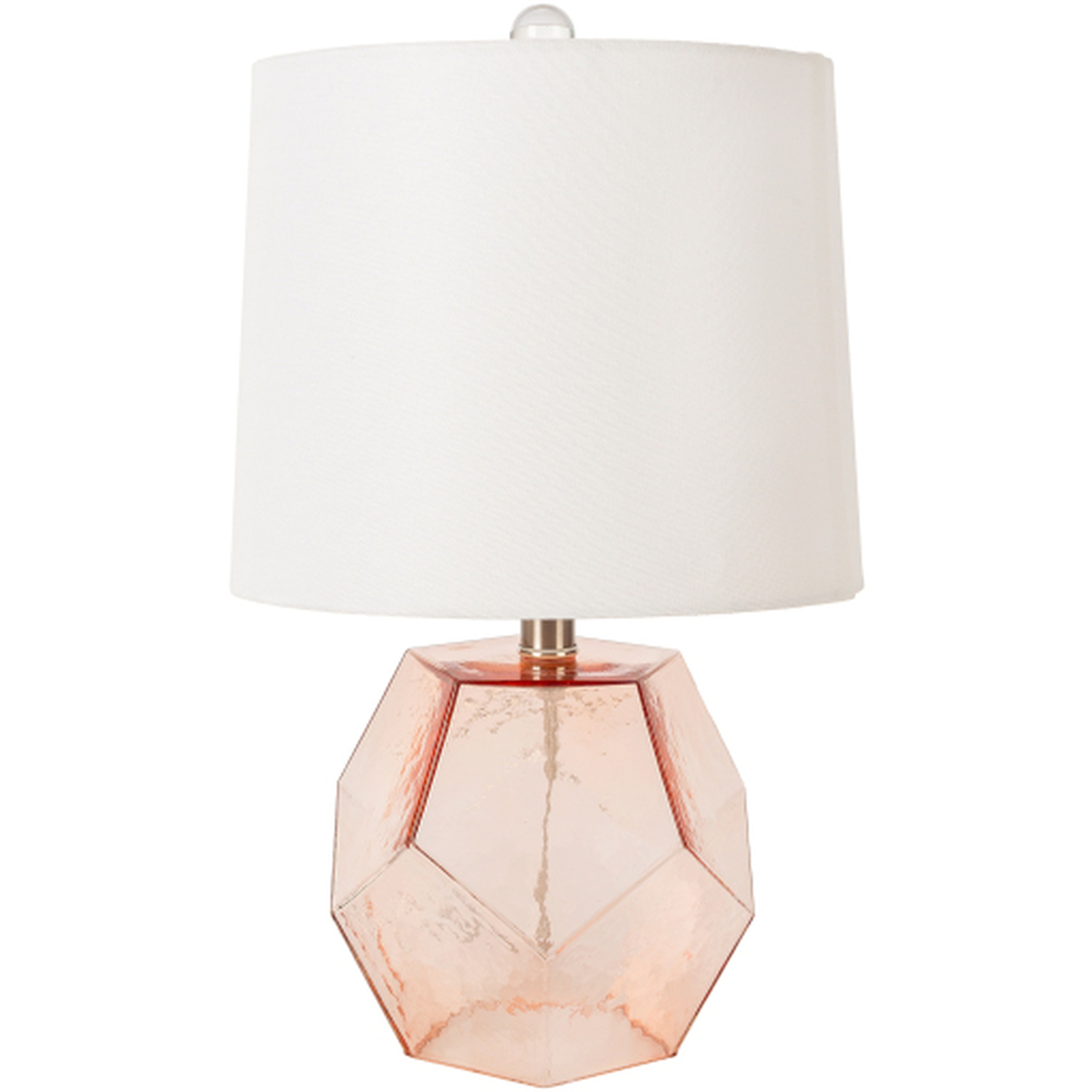Livabliss Cirque Pink Translucent 19"H x 11"W x 11"D Accent Table Lamp - Surya