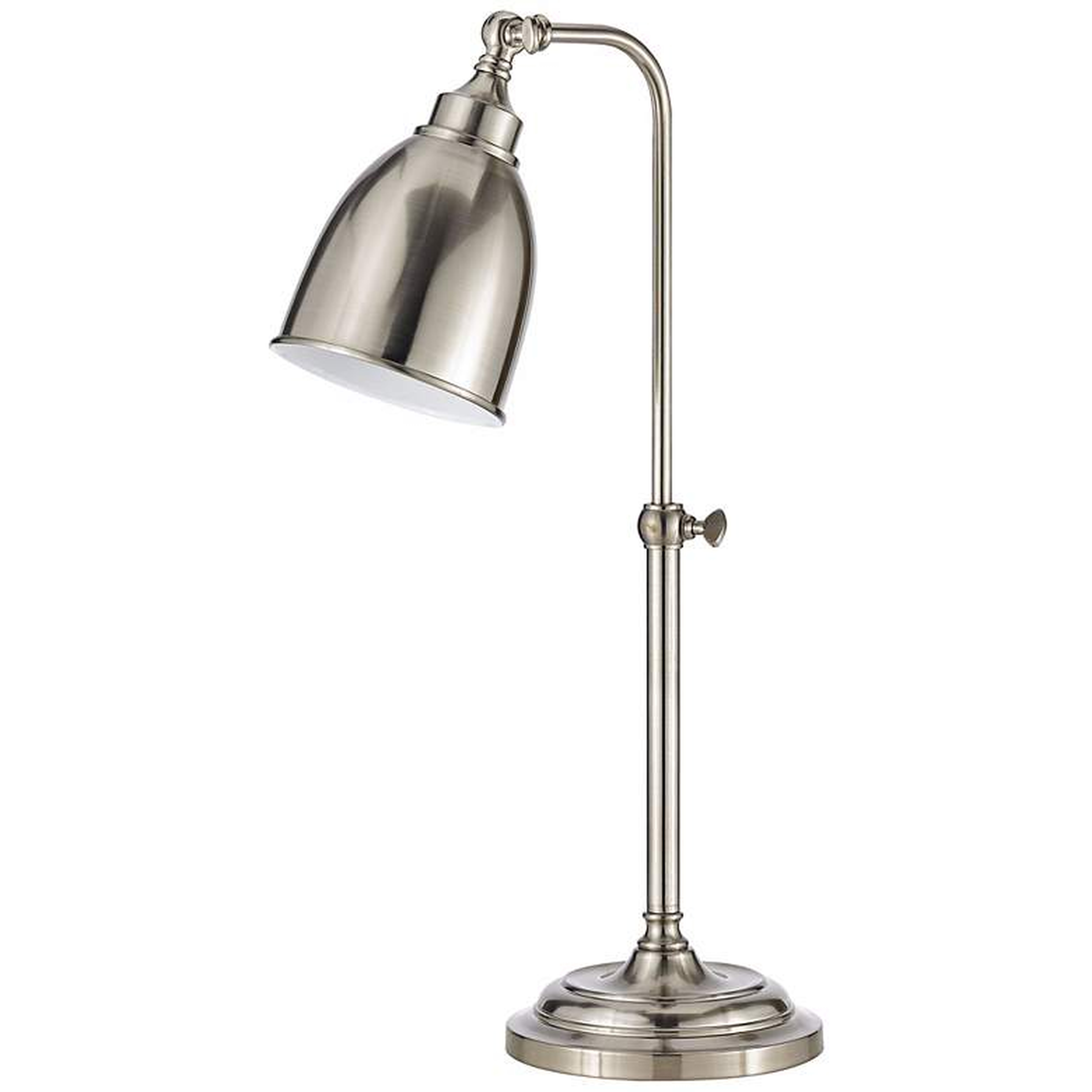 Brushed Steel Metal Adjustable Pole Pharmacy Table Lamp - Lamps Plus