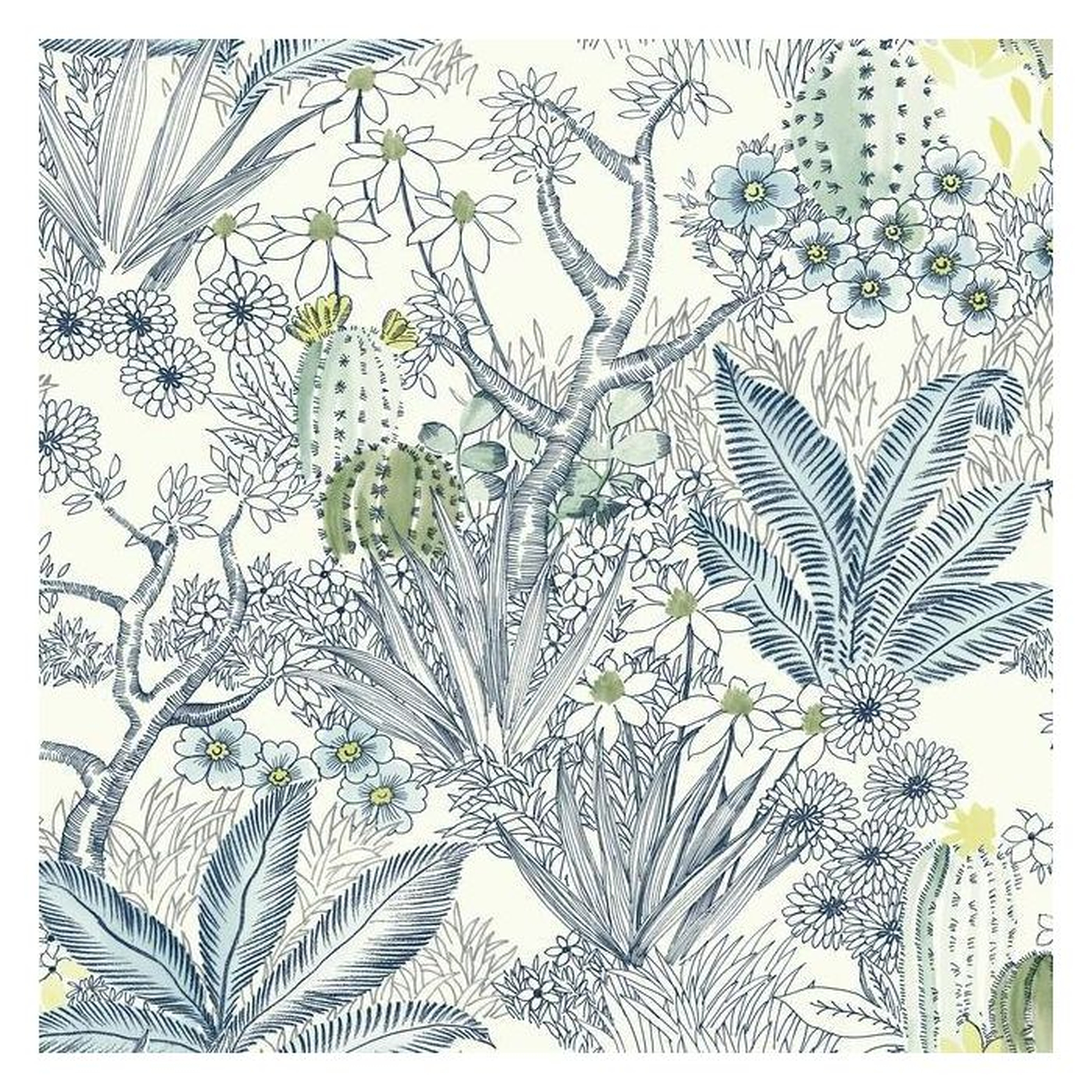 Flowering Desert Premium Peel and Stick Wallpaper - York Wallcoverings