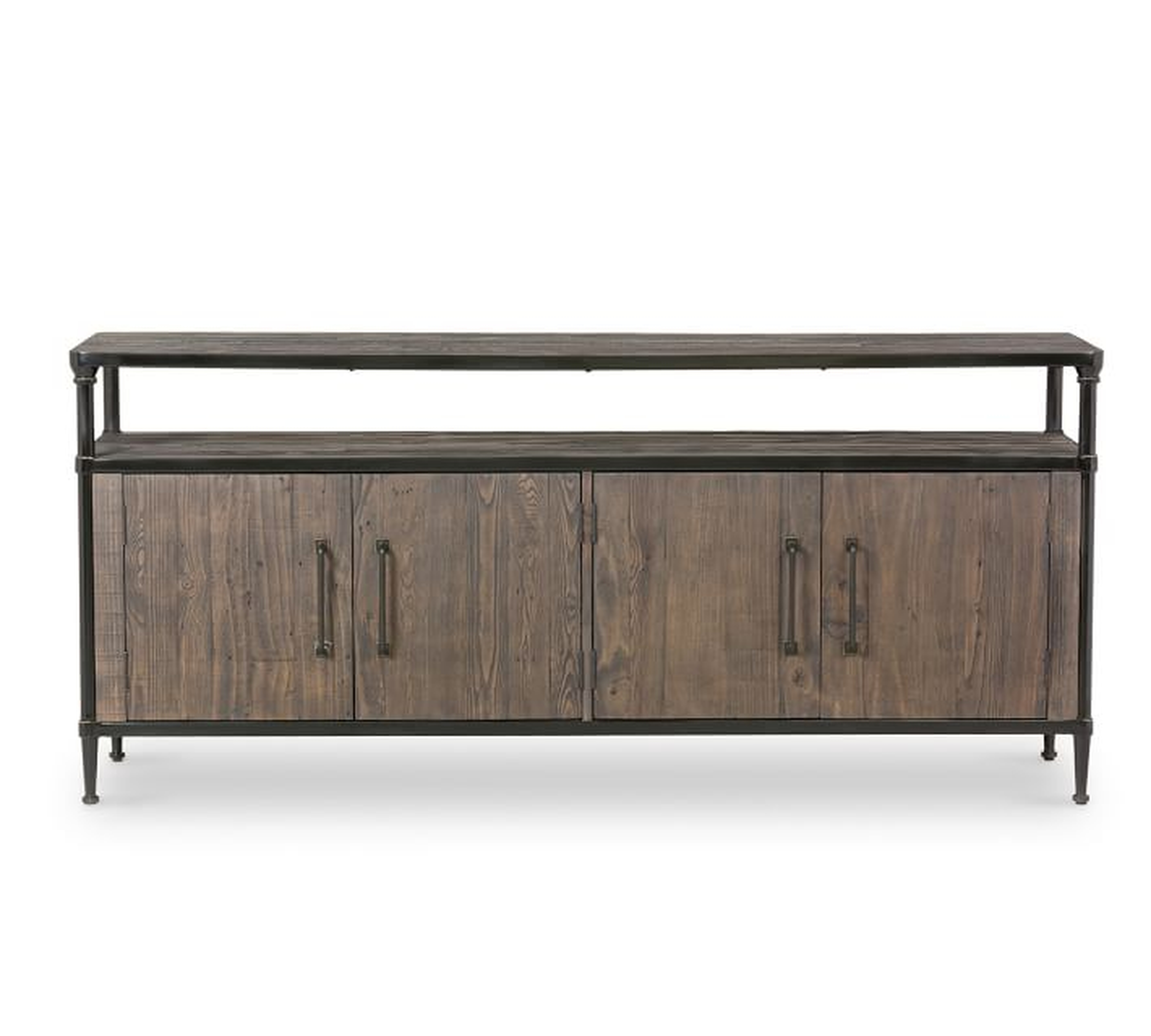 Juno Media Console, Large, Carbon - Pottery Barn