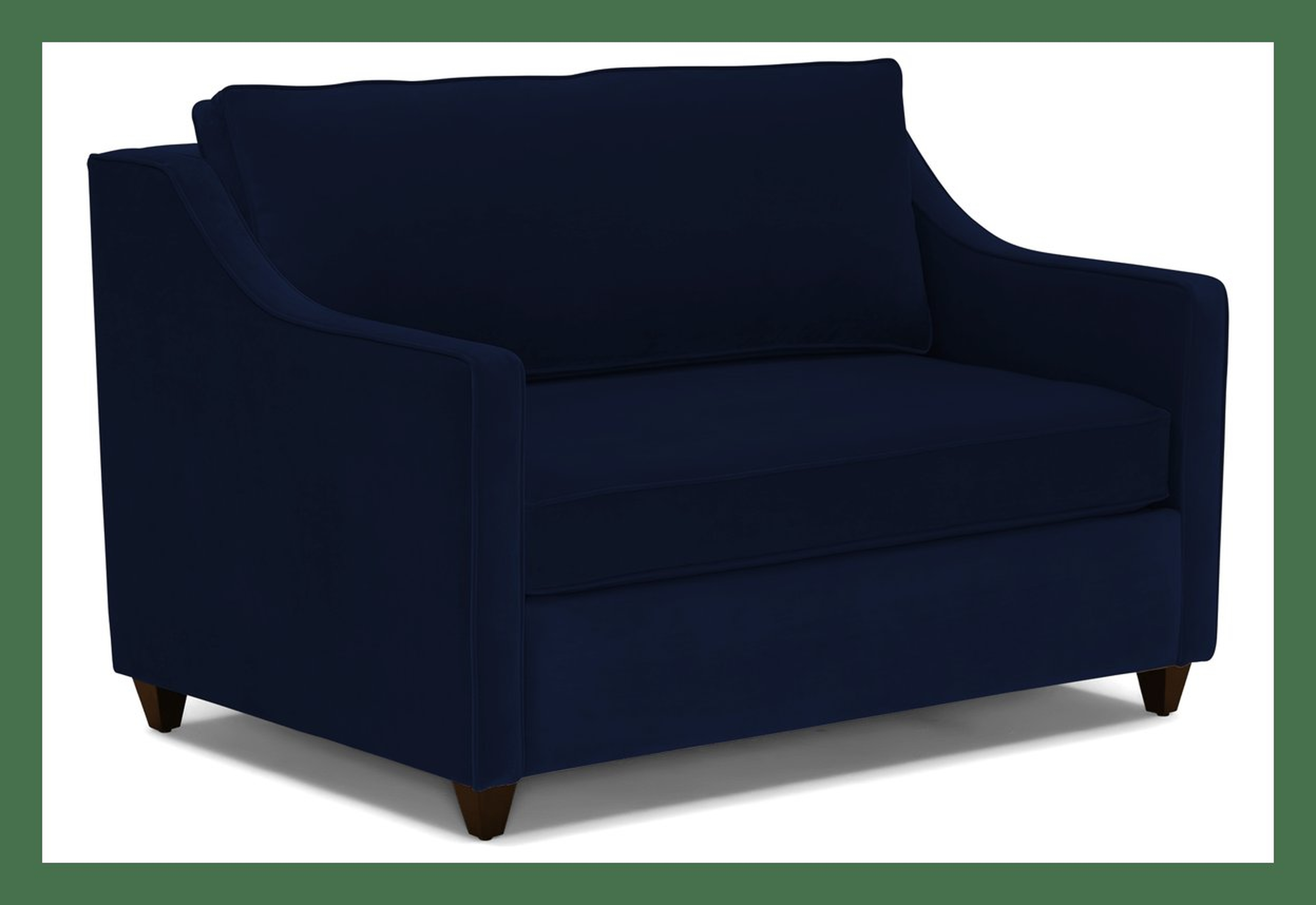 Brooks Mid Century Modern Twin Sleeper Sofa - Royale Cobalt - Joybird