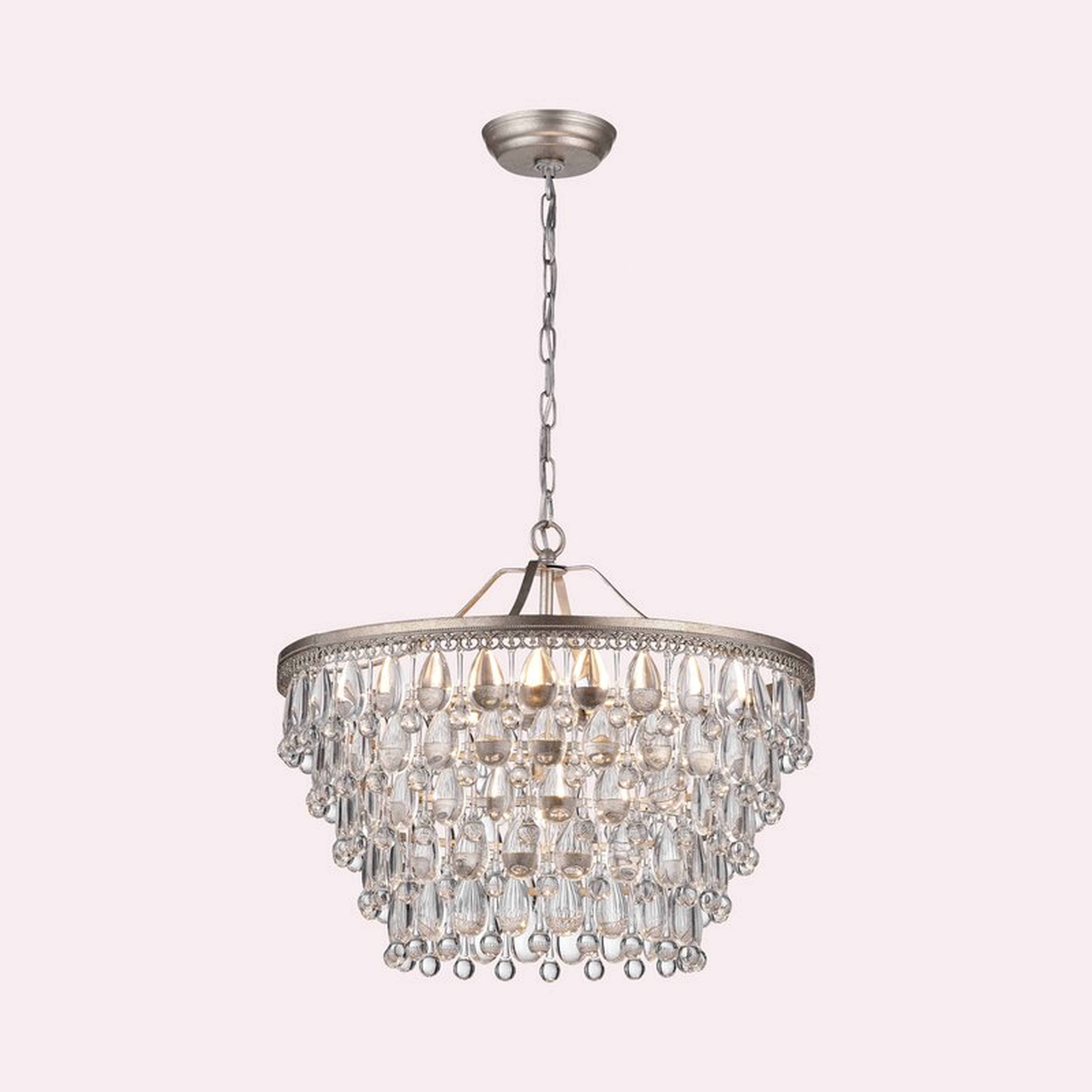 Camille 6 - Light Unique / Statement Tiered Chandelier with Crystal Accents - Wayfair