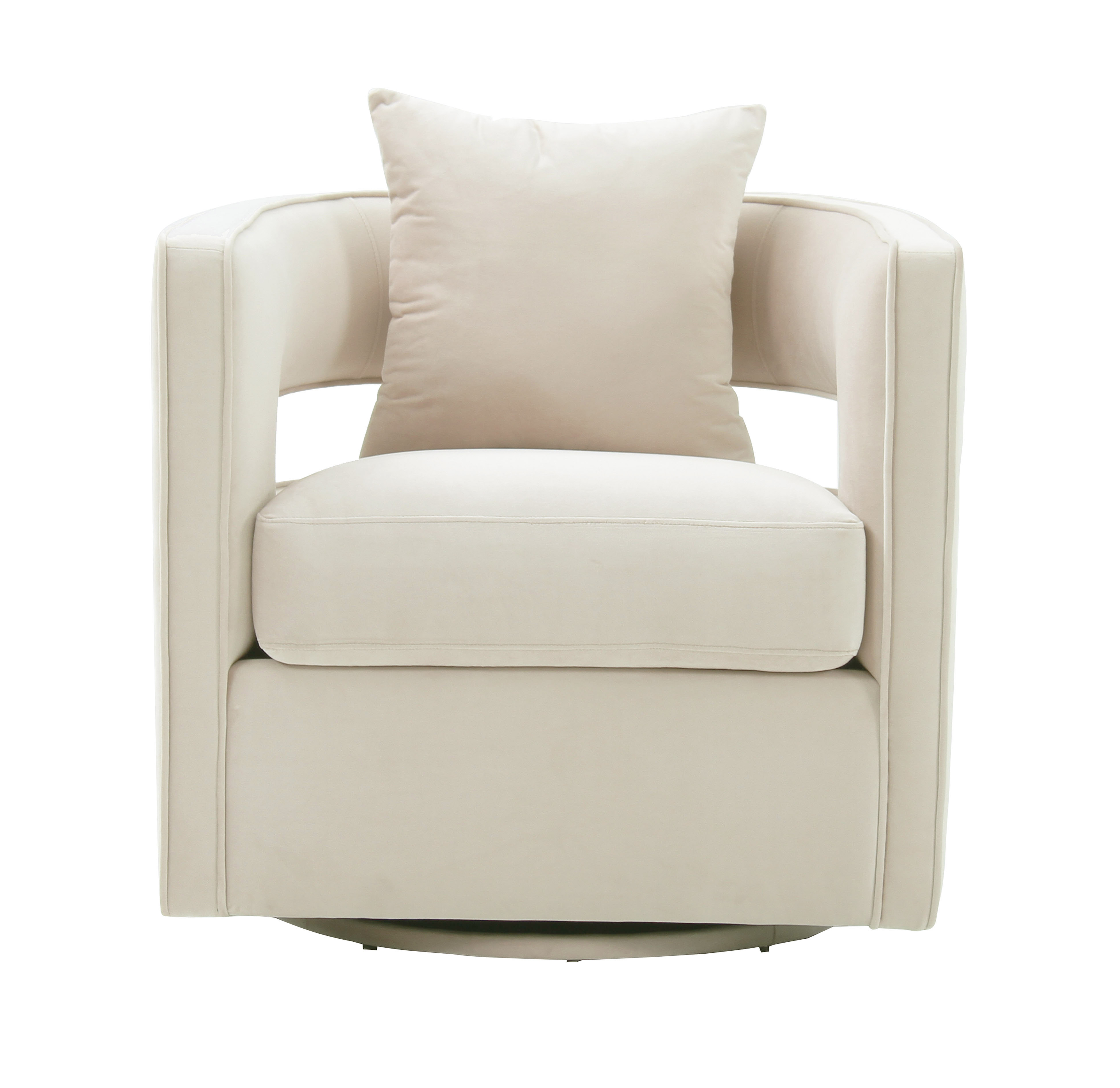 Daniela Swivel Chair, Cream - Maren Home