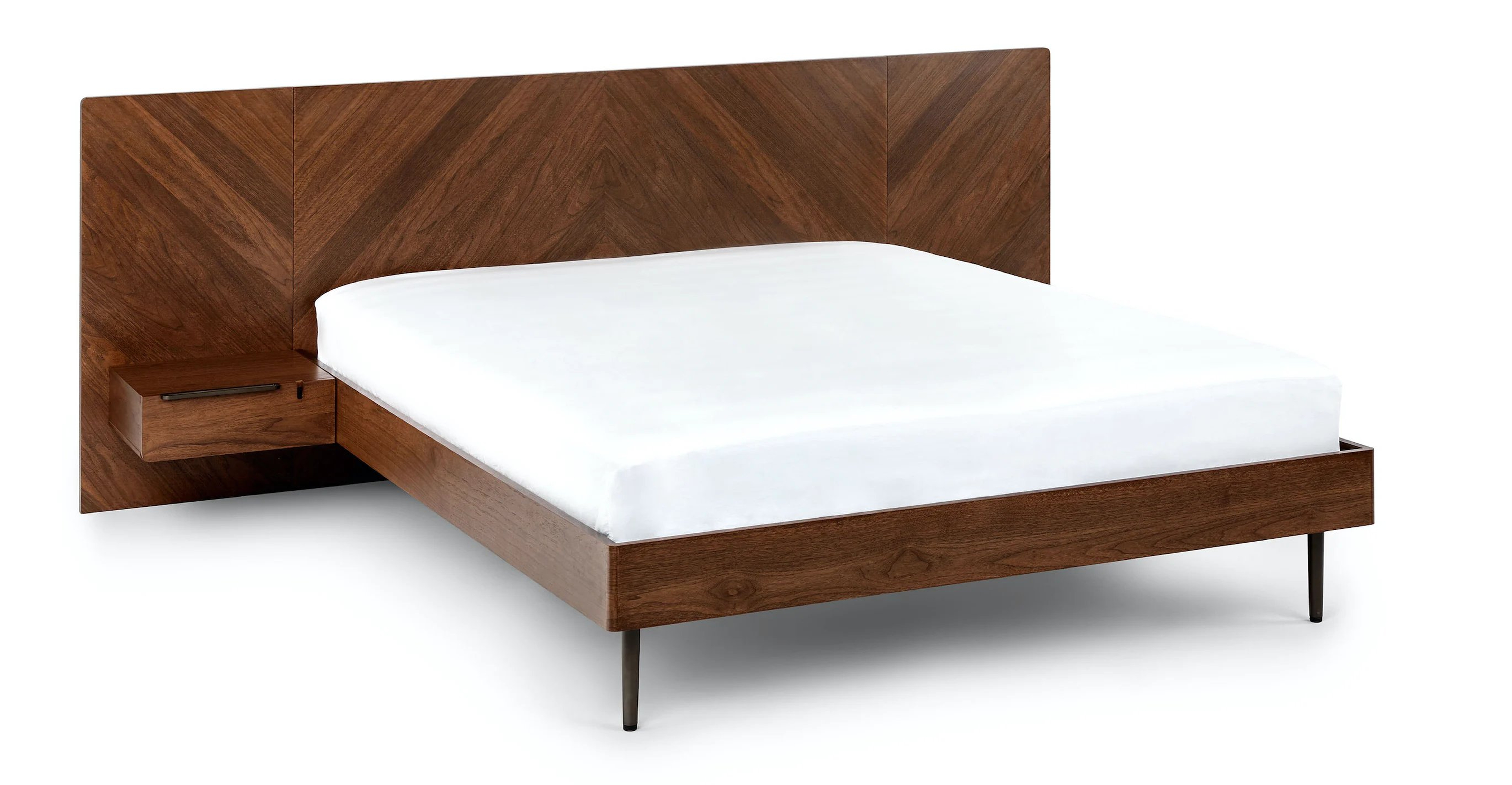 Nera Walnut Queen Bed with Nightstands - Article