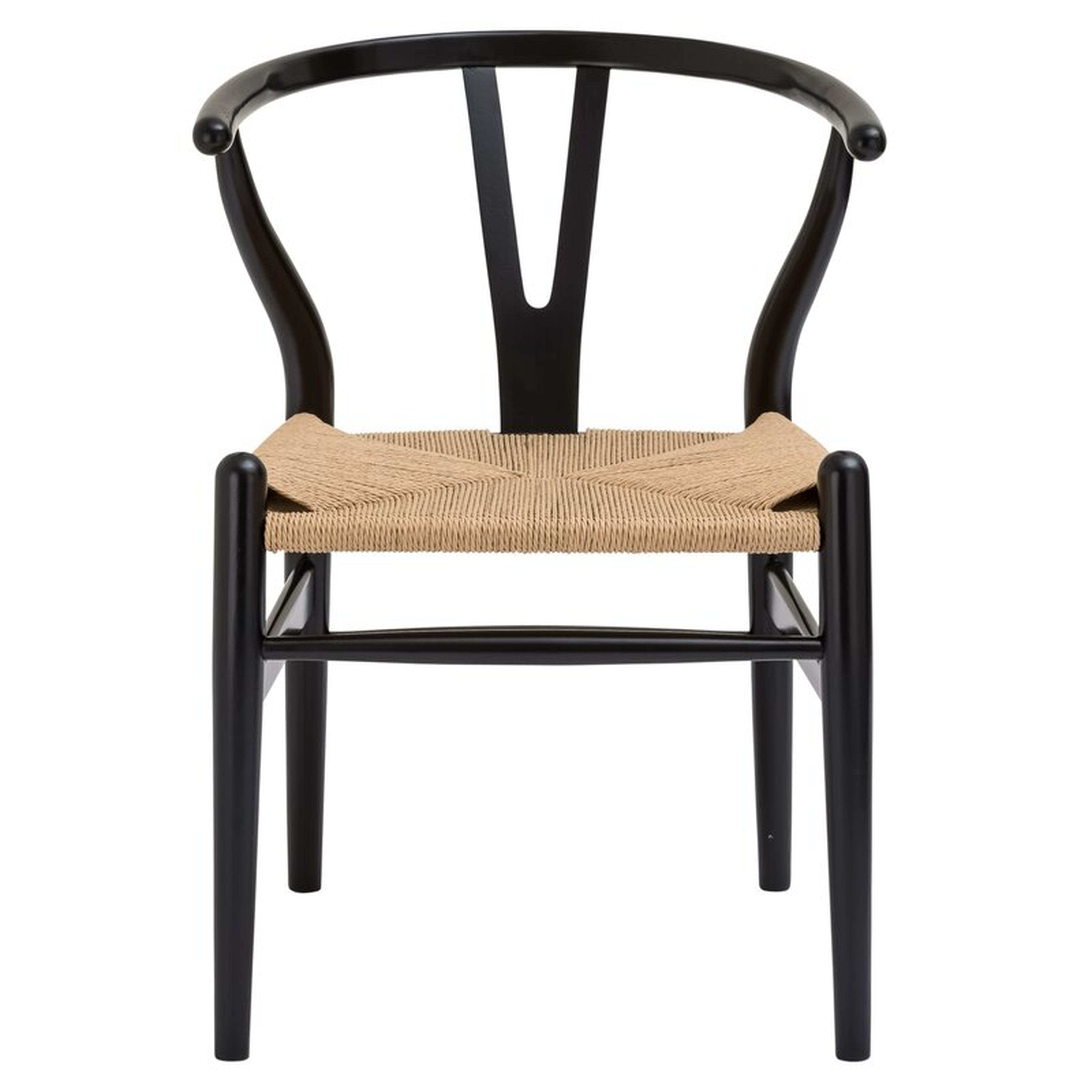 Mistana Dayanara Solid Wood Slat Back Dining Chair in Black - Wayfair