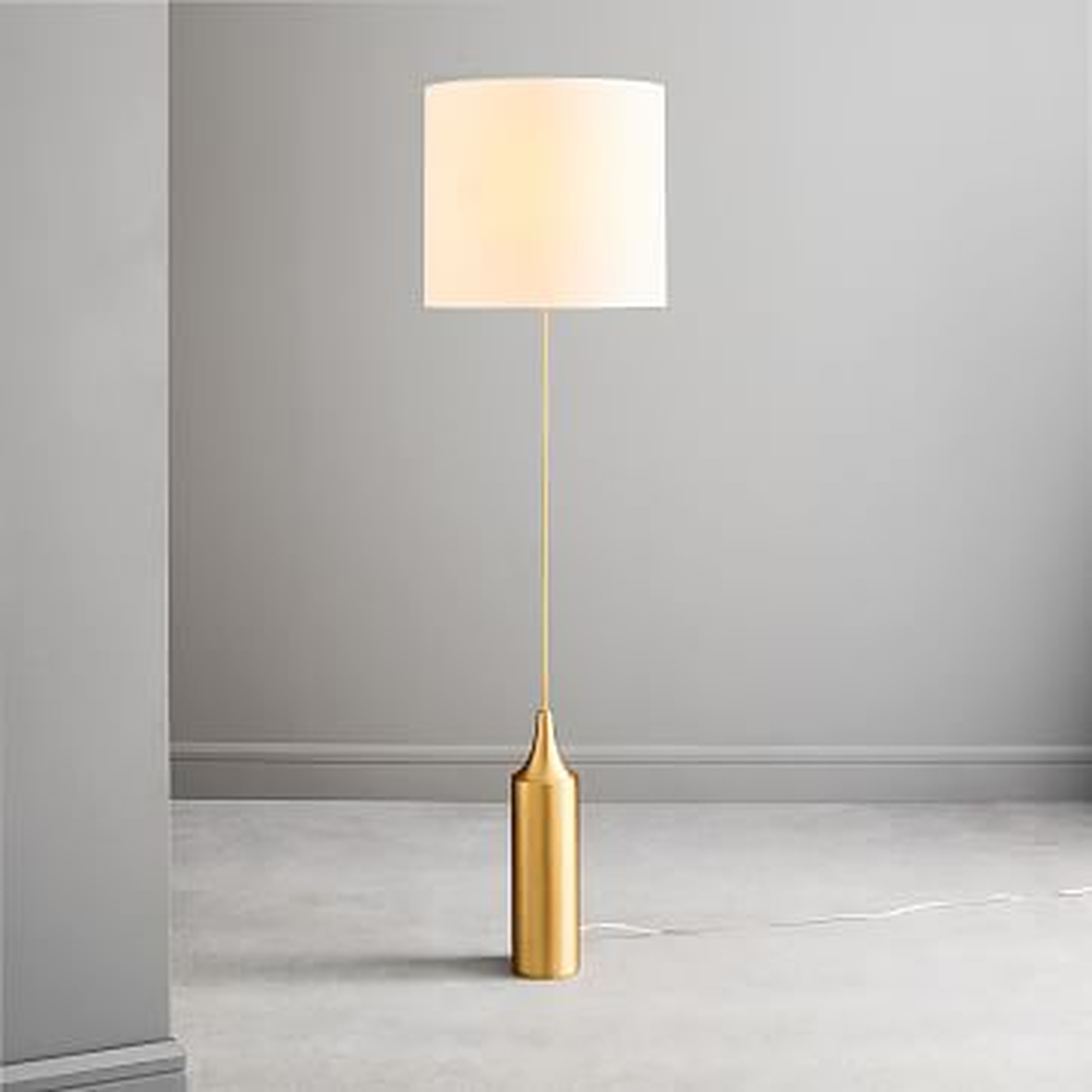 Hudson Floor Lamp, Large, Antique Brass - West Elm