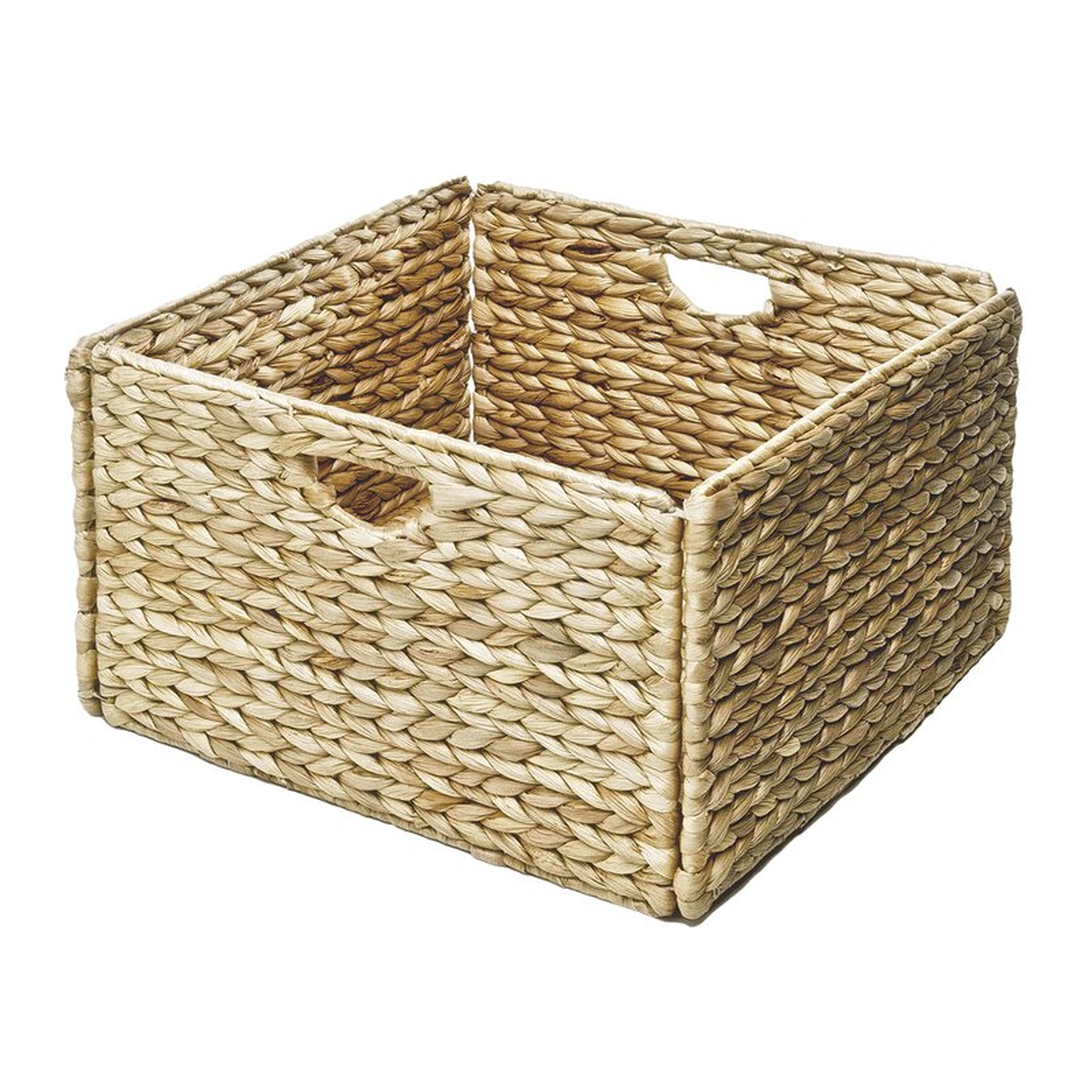Woven Foldable Hyacinth Wicker Basket - Set of 2 - Wayfair