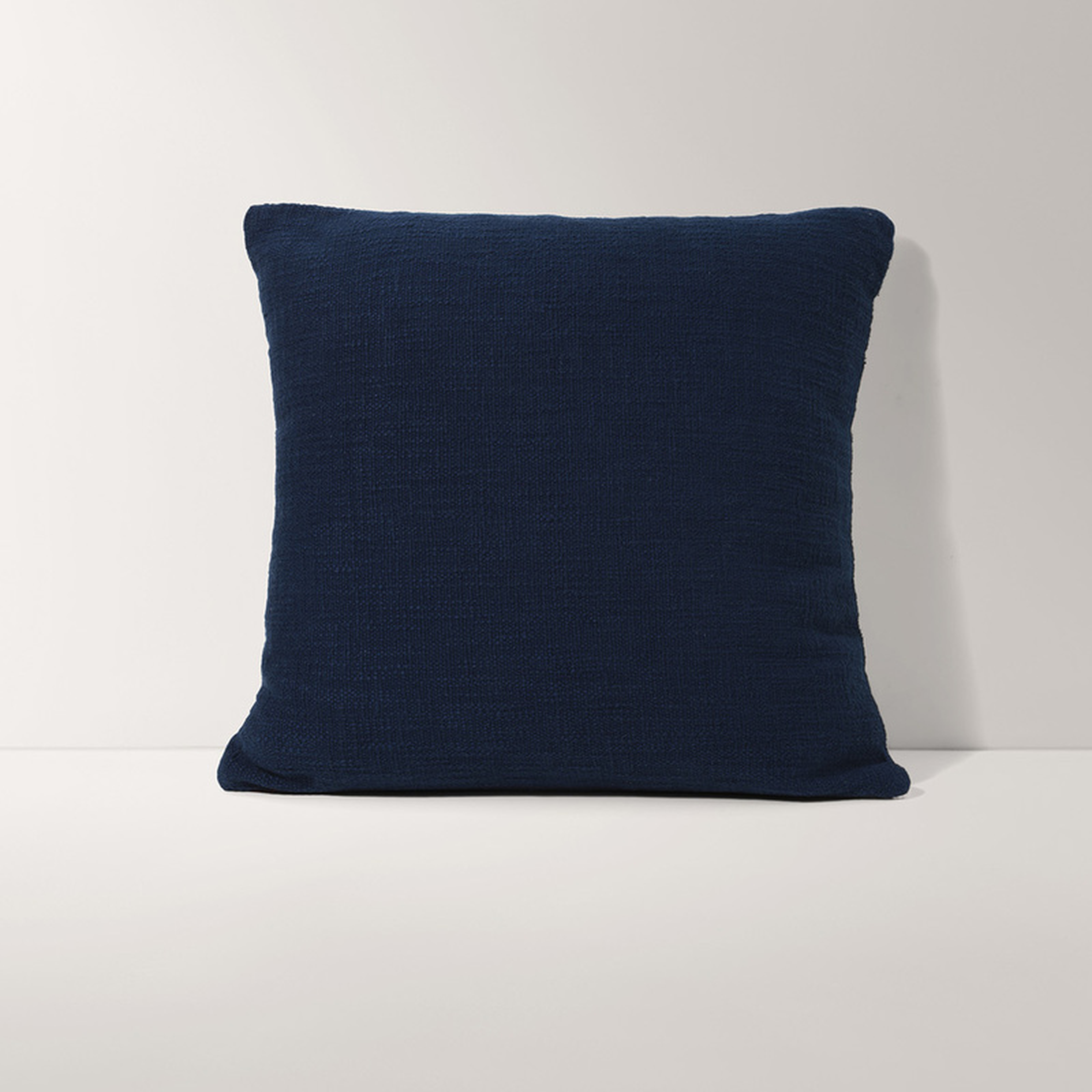 Burrow Navy Blue Square Throw Pillow, Solid Pattern - Decorative Pillows - Burrow
