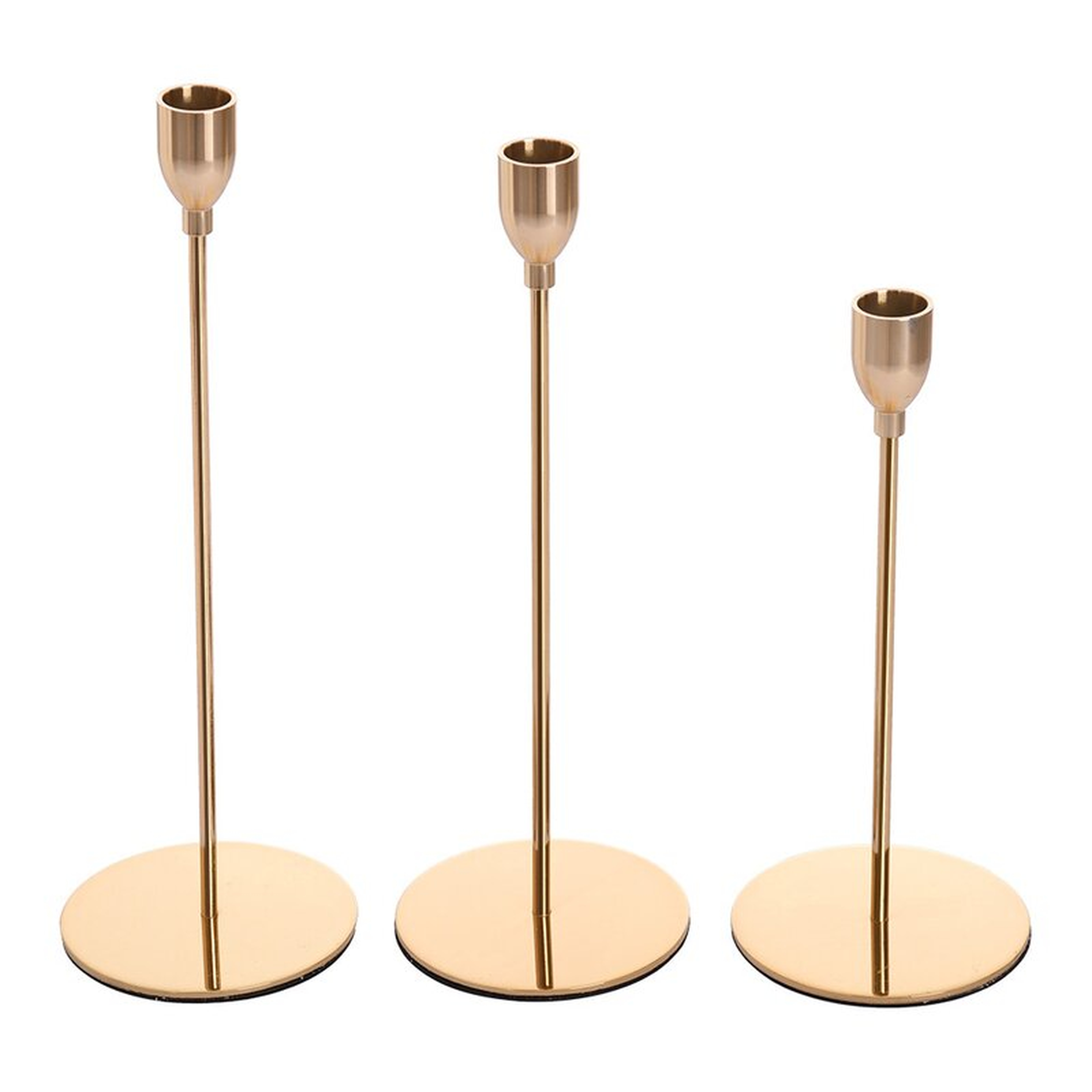 3 Piece Metal Tabletop Candlestick Set - Wayfair