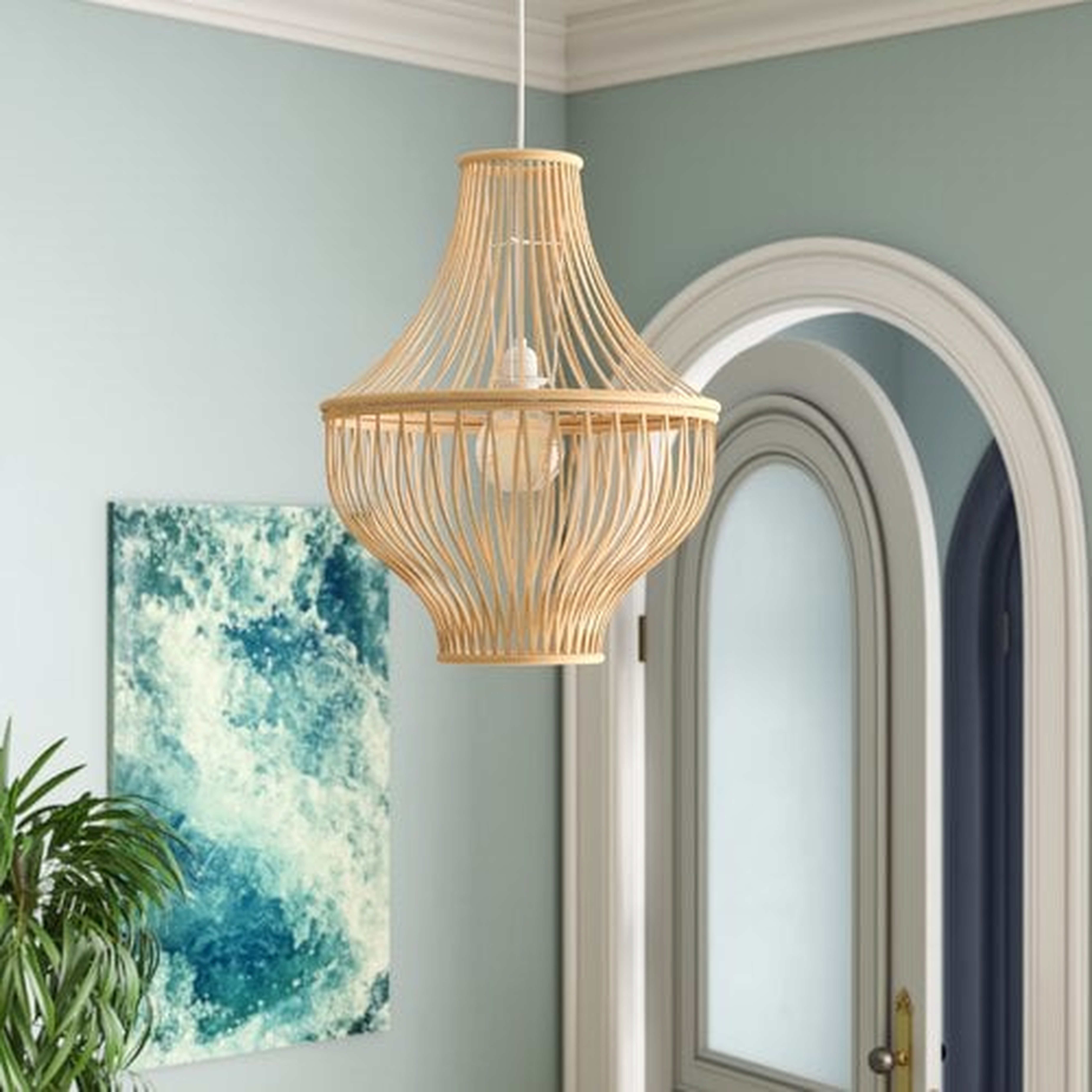 Priscila Bamboo Jar 1-Light Lantern Pendant - Wayfair