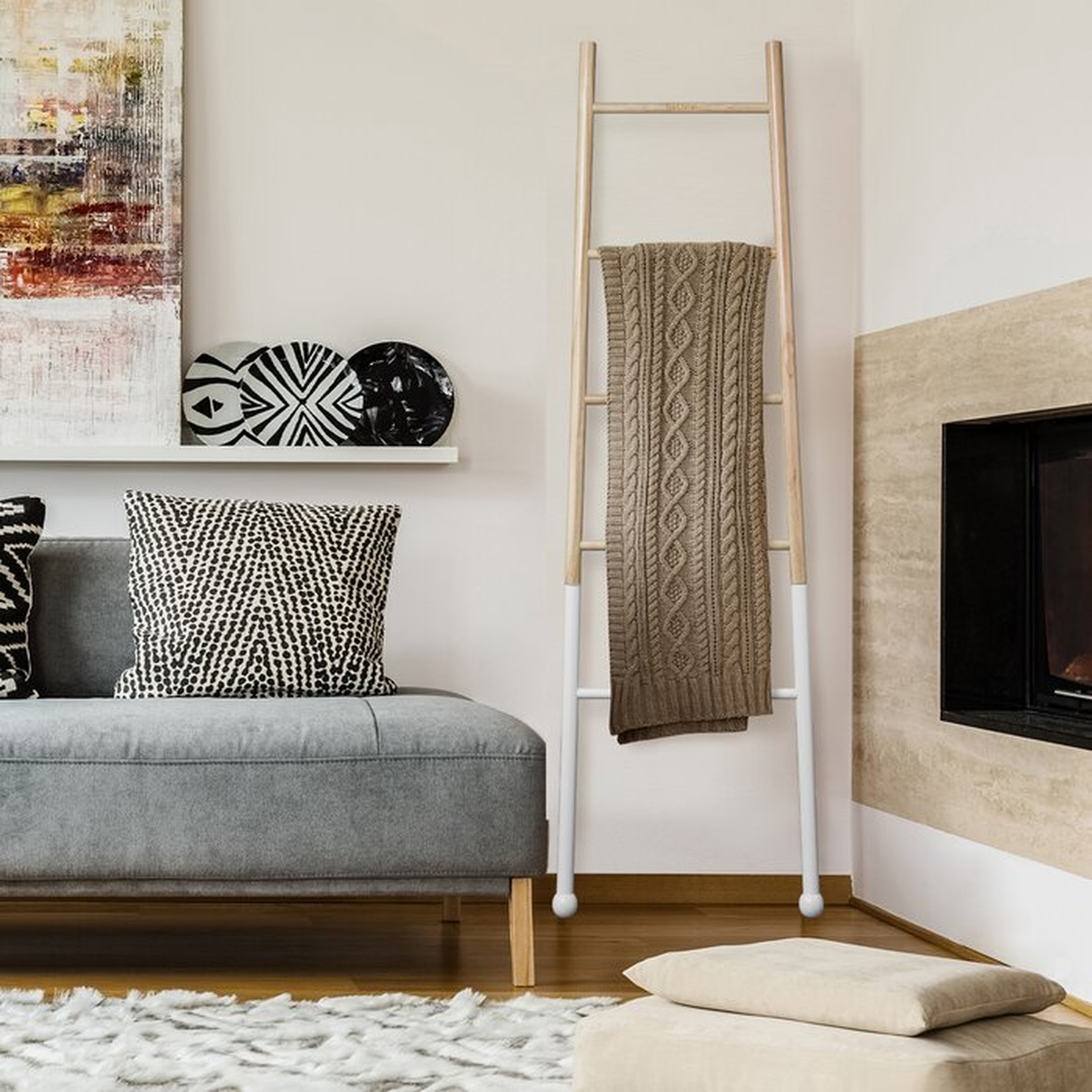 63'' Tall Solid Wood Blanket Ladder - Wayfair