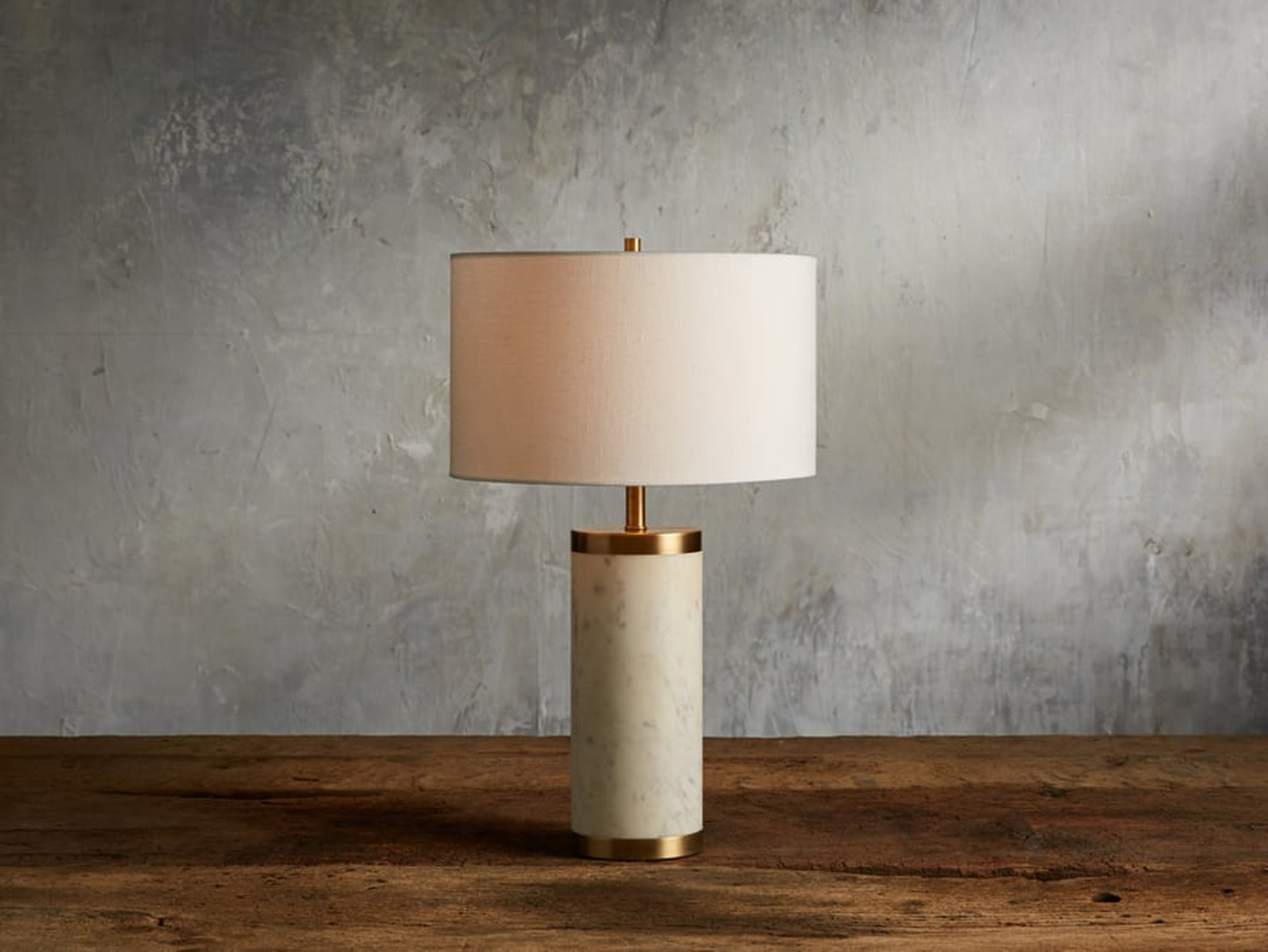 Caseti Table Lamp in Stone Brass - Arhaus